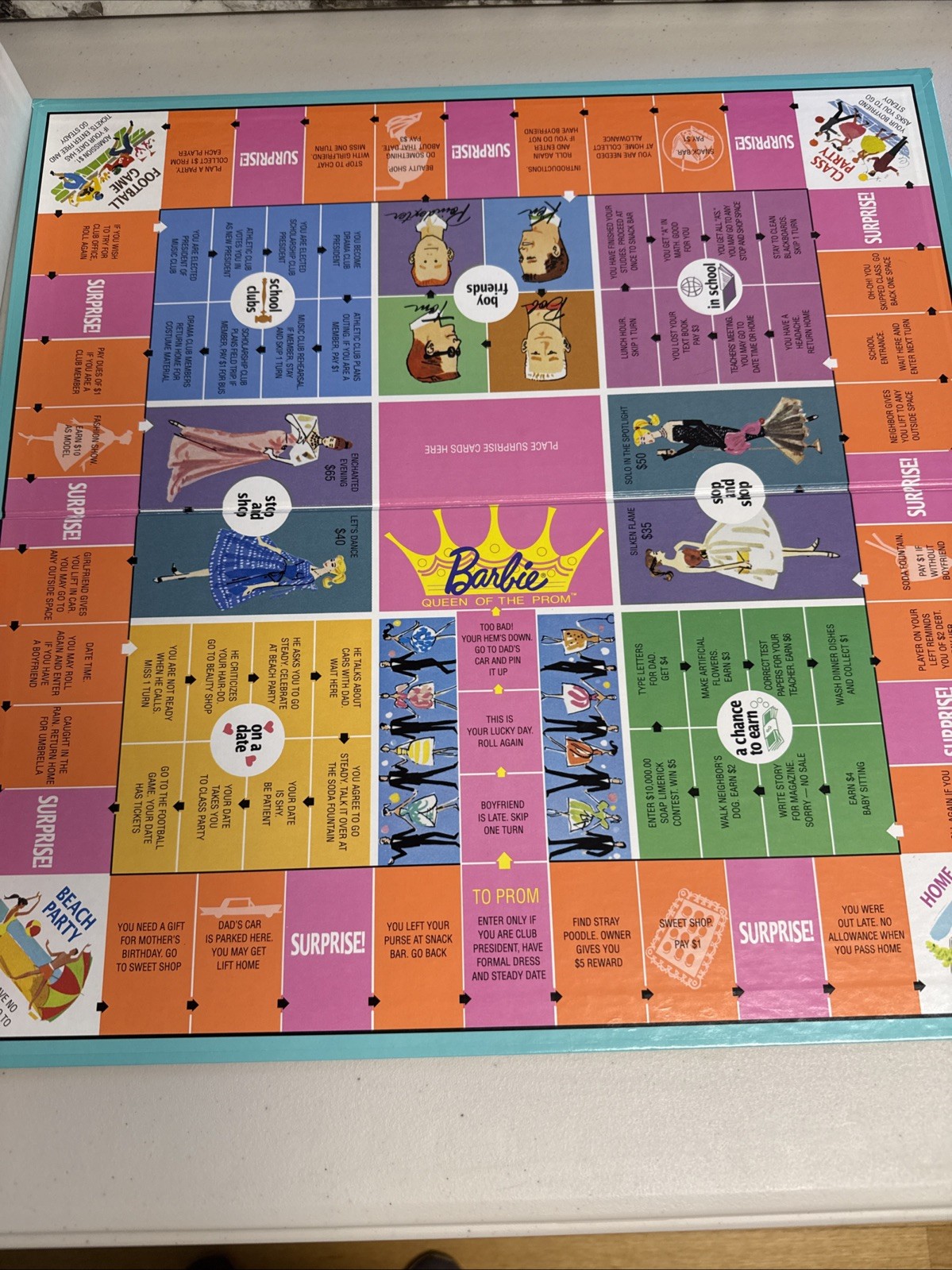 Barbie Queen of the Prom Game by Mattel Complete 1995