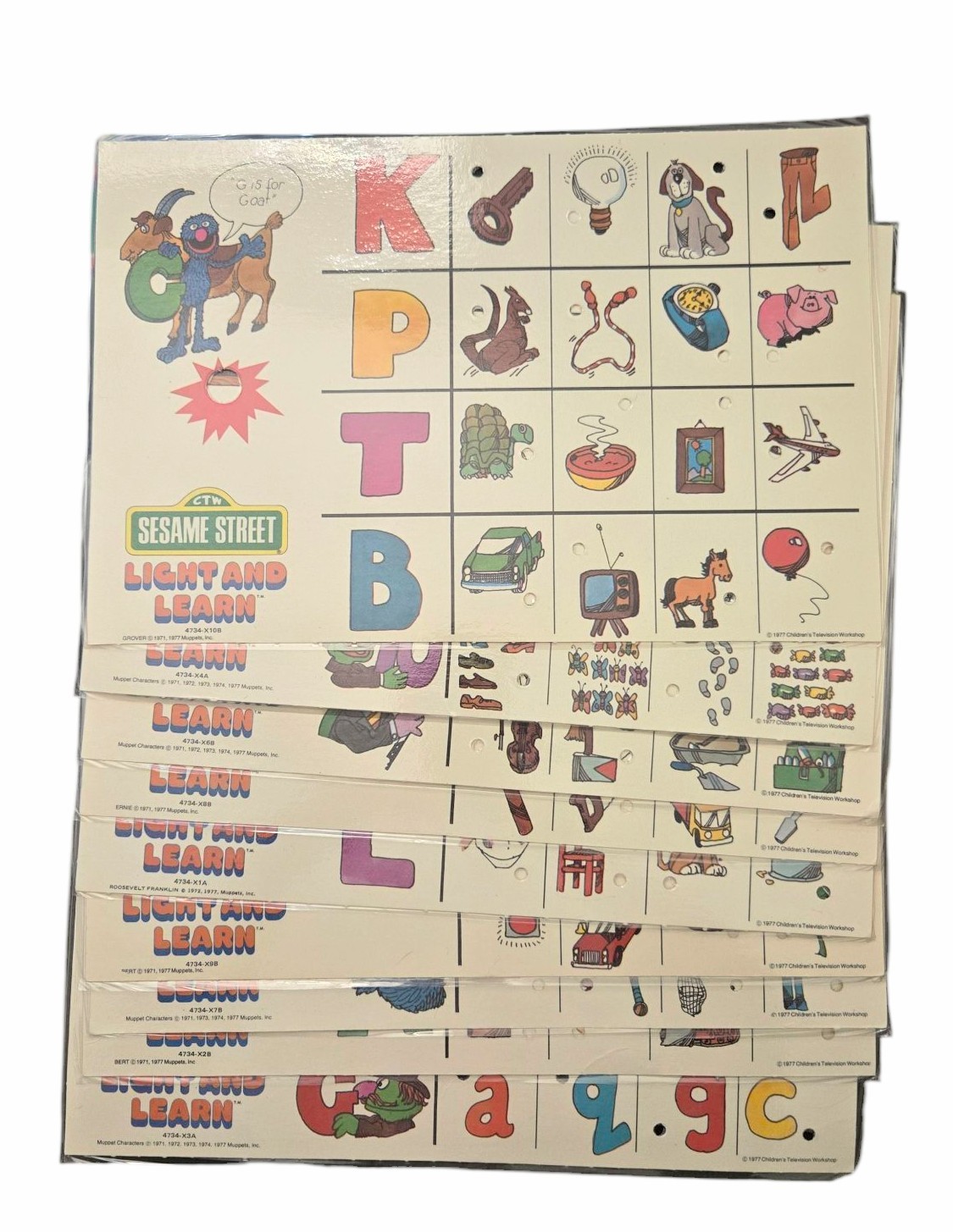 Vtg Sesame Street LIGHT AND LEARN Quiz Game 1977 MB NOT WORKING