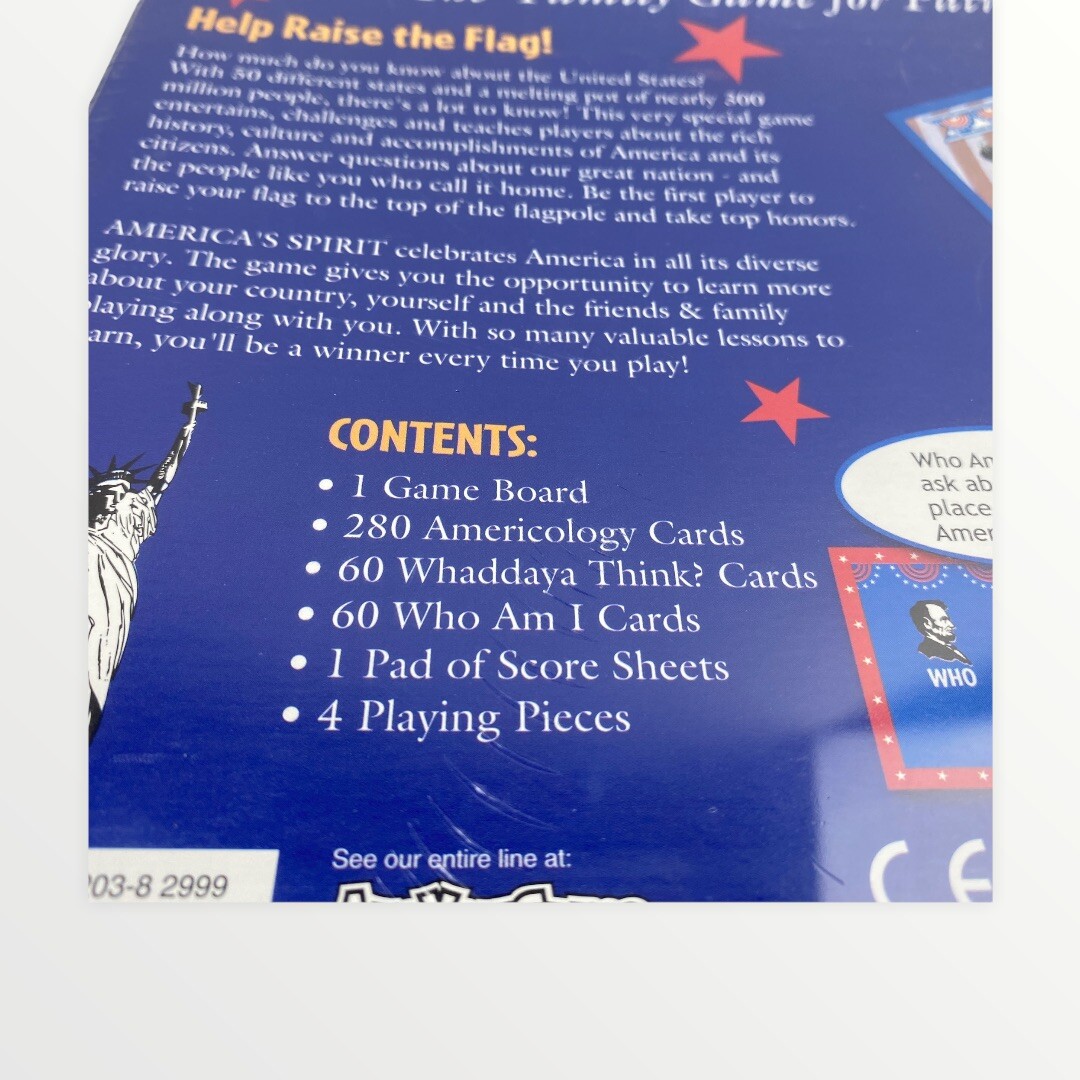Americas Spirit Game Family Game University Games Patriotic 2001 NEW