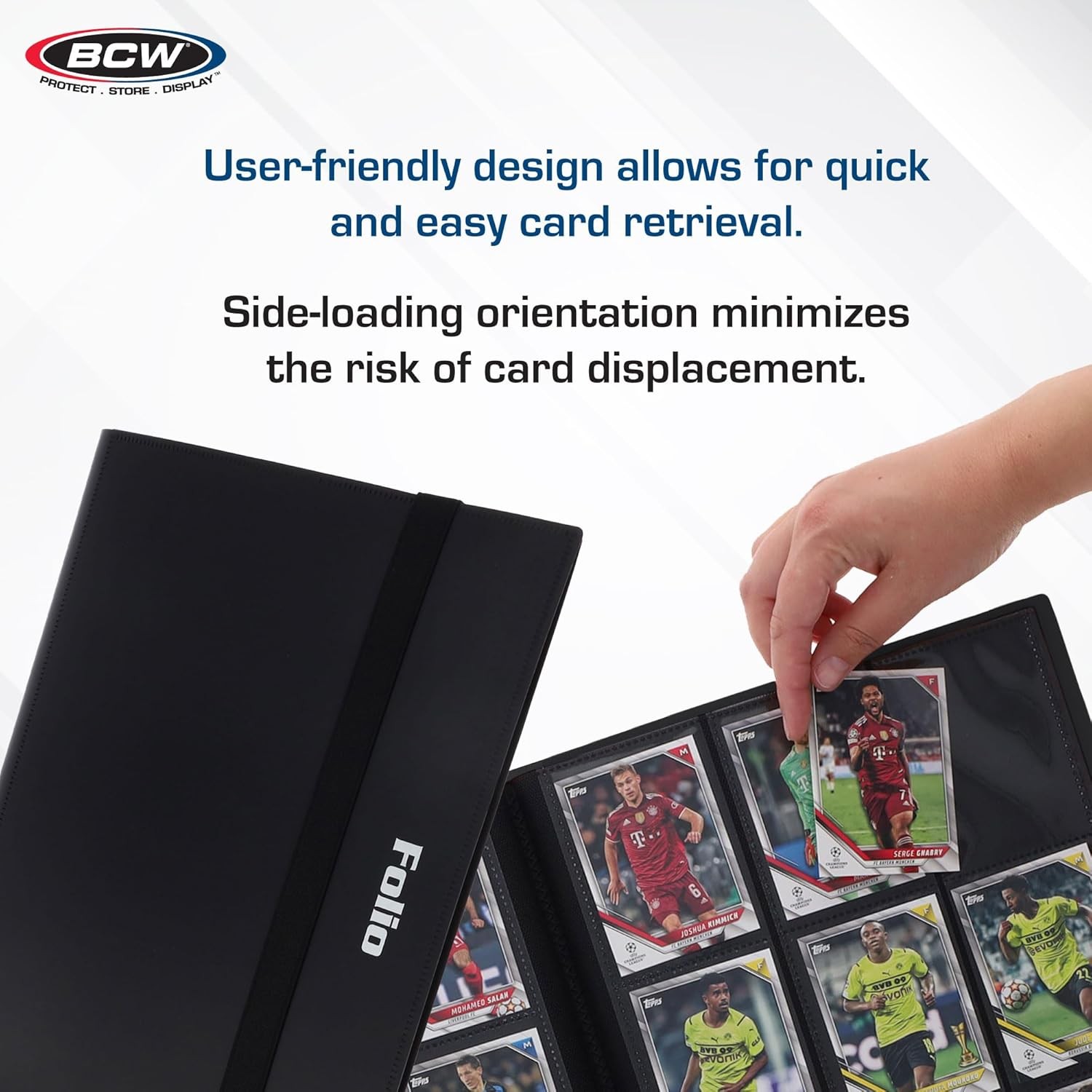 BCW Basics Folio 9-Pocket Card Album – Black | Archival 12×12 inches,