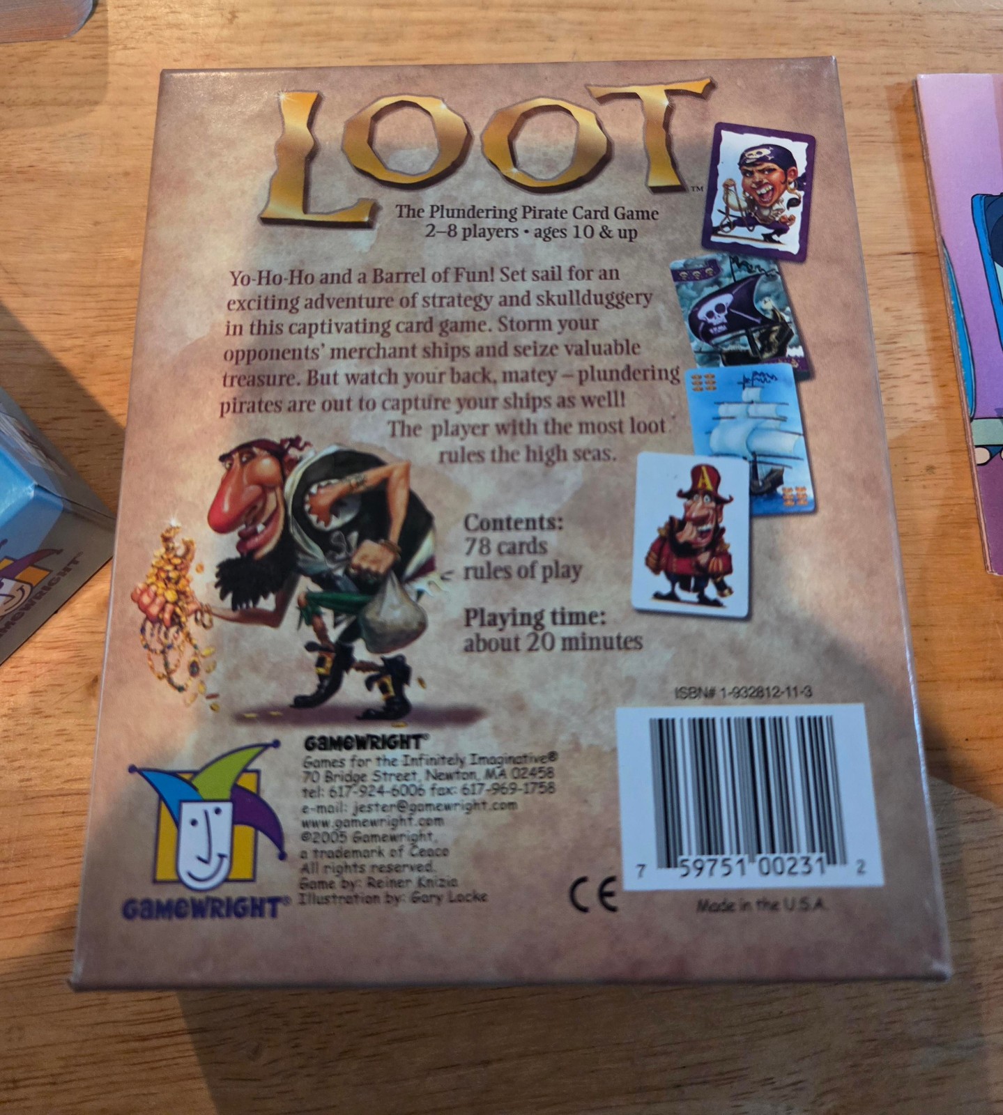 Loot the Plundering Pirate Card Game Gamewright 2005 Great Condition Free Ship