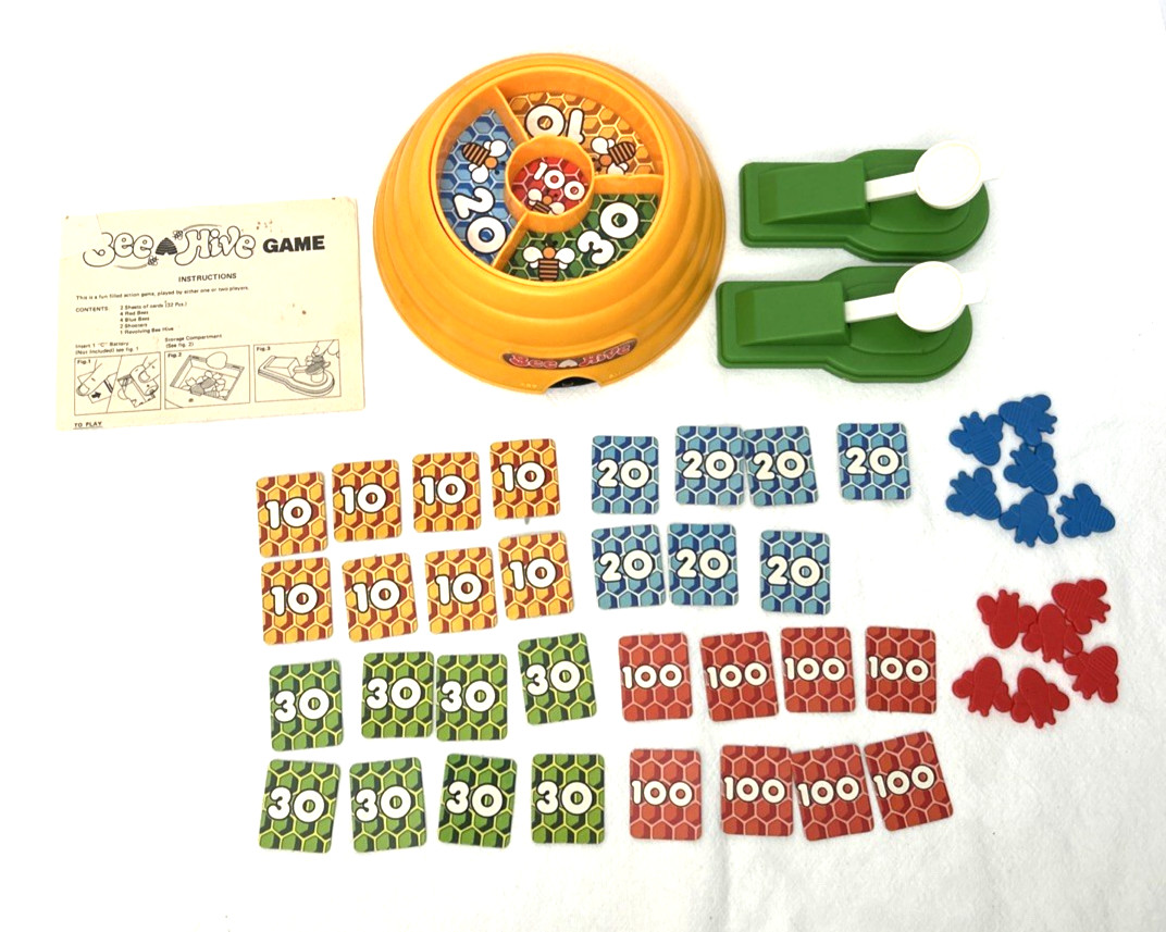 Vintage Bee Hive Game Sound Revolving Action 2 Players Ages 5+ Tested Working