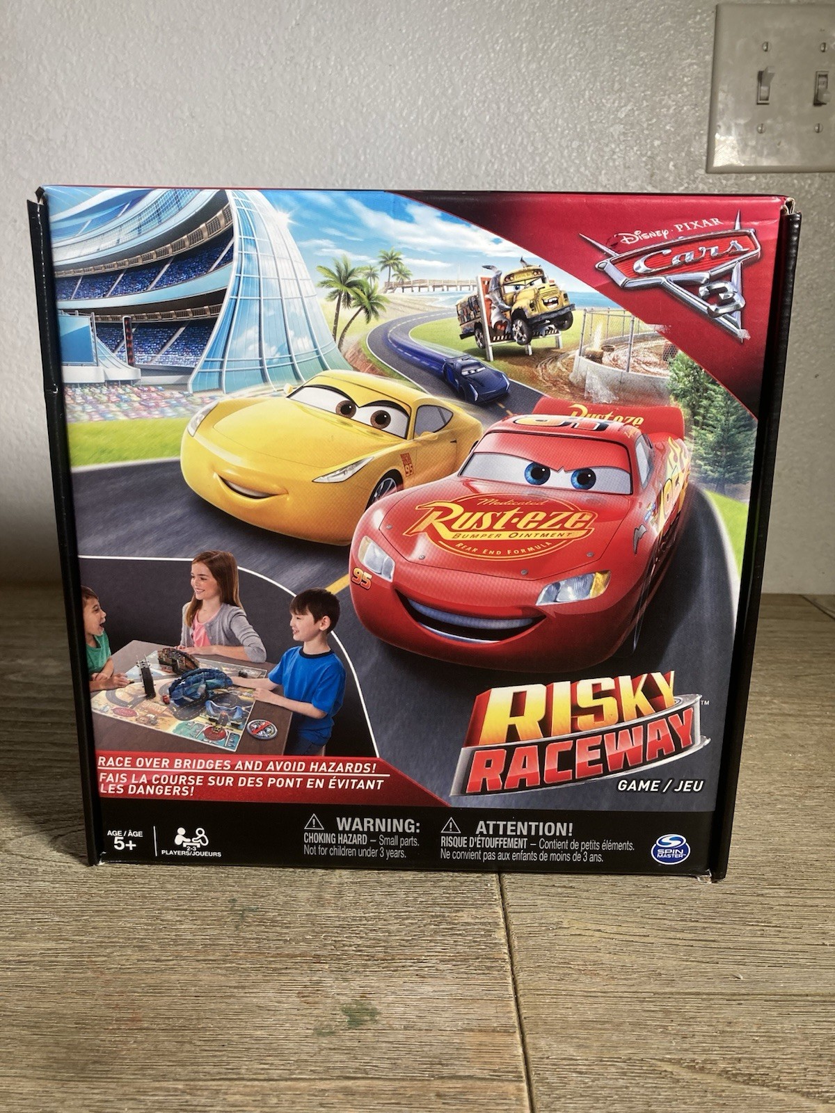 Disney Pixar Cars 3 Risky Raceway Board Game Spin Master New Open Box Never Used