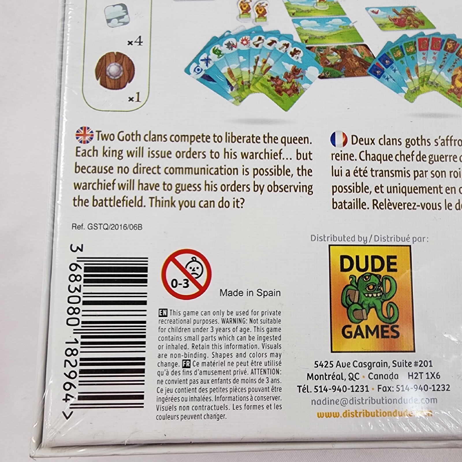 Dude Games Goths Save The Queen Strategy Board Game Night Fun 2-8 Players New
