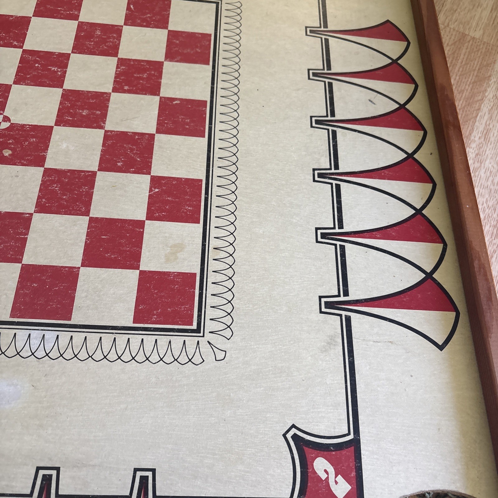 Vintage Carrom Game Board Wood Ludington Mi Carrom Company (Game Board Only)