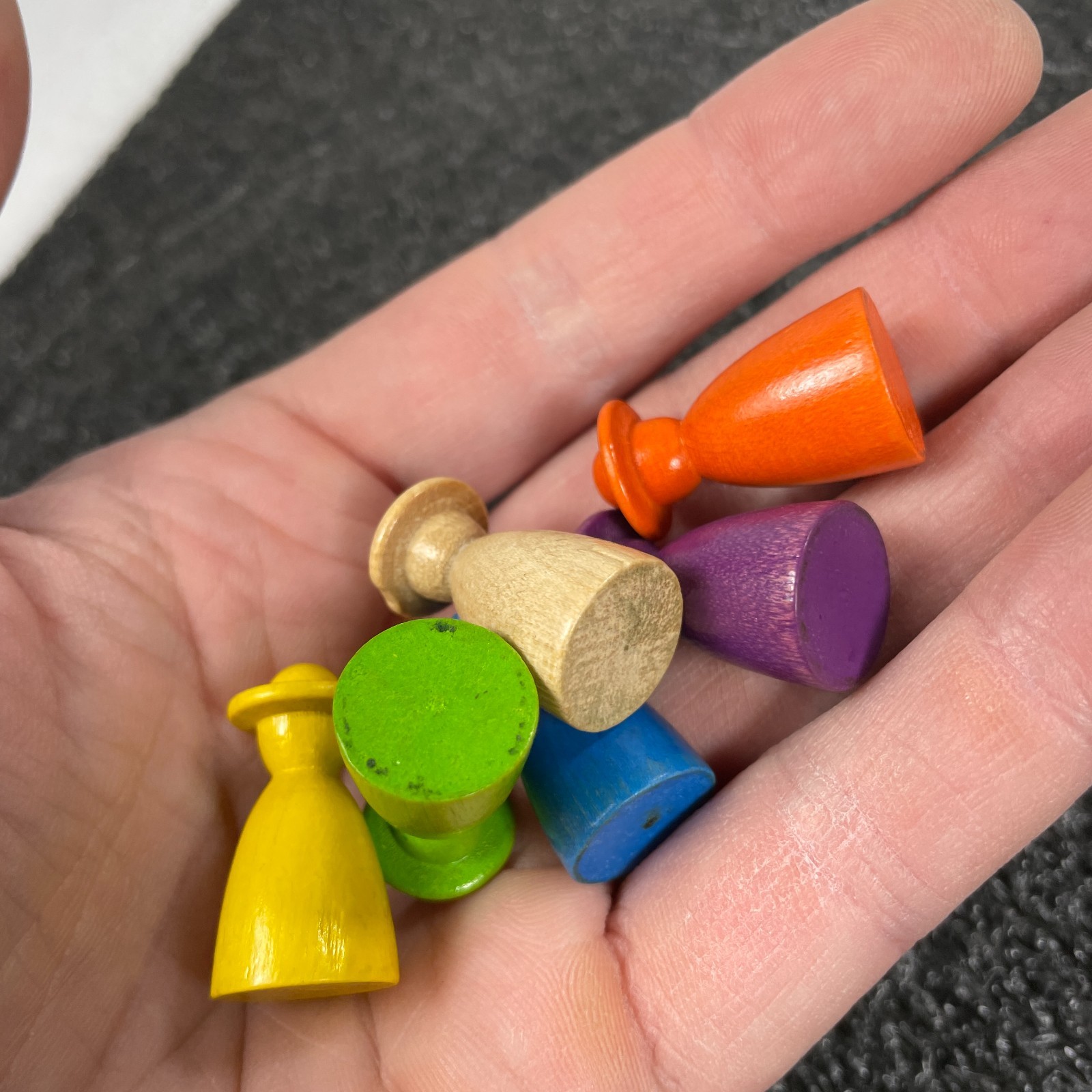 1982 Enchanted Forest Board Game Playing Pieces (6) Replacement Only