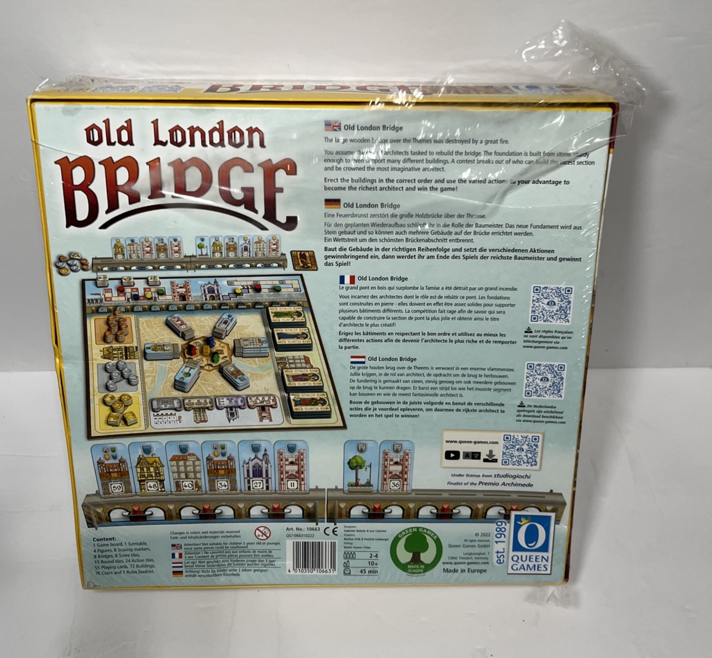 Old London Bridge ~ Queen Games Strategy Multiplayer Board Game NEW SEALED