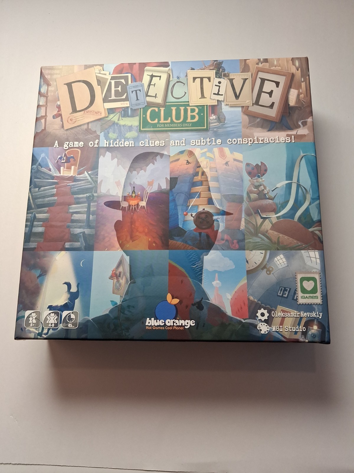 Detective Club Board Game by Blue Orange -2019 Edition Complete