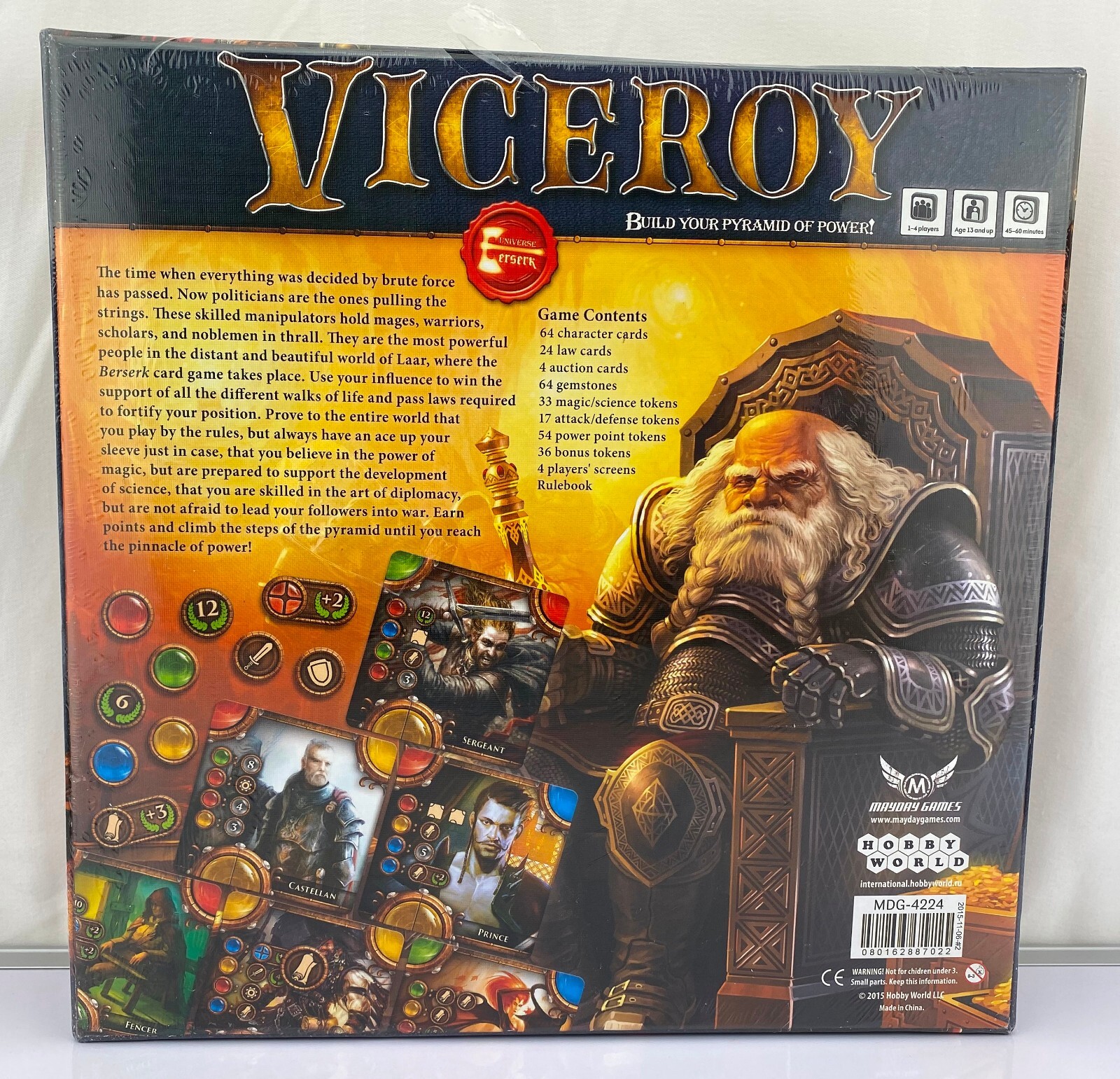 VICEROY Game board by Mayday Games. New and factory sealed.