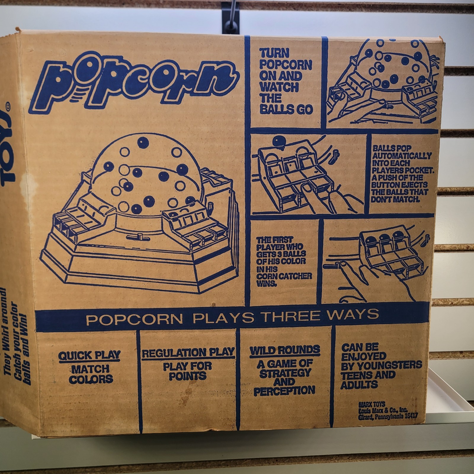 Vtg MARX Toys Popcorn Game w/Box Battery-operated Tabletop Please Read