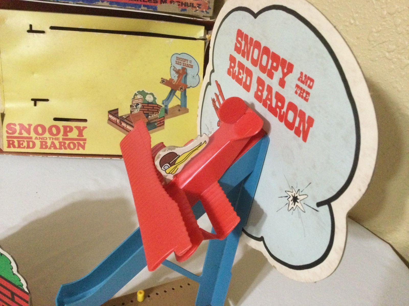 Vintage 1970 Snoopy And The Red Baron Skill and Action Game INCOMPLETE For Parts