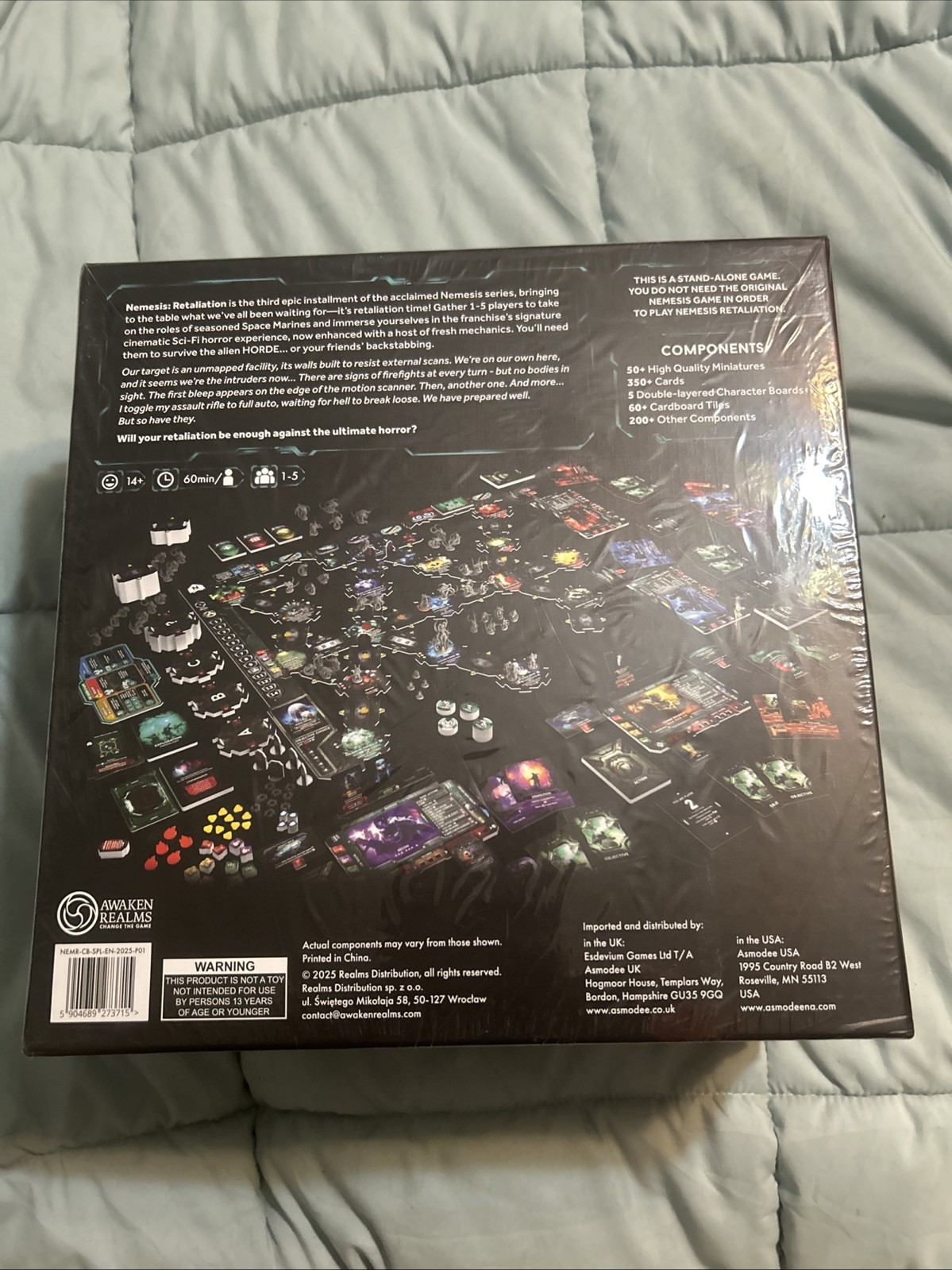 Nemesis Retaliation Core Pledge SE Board Game Miniatures + Acrylic Alien Tokens