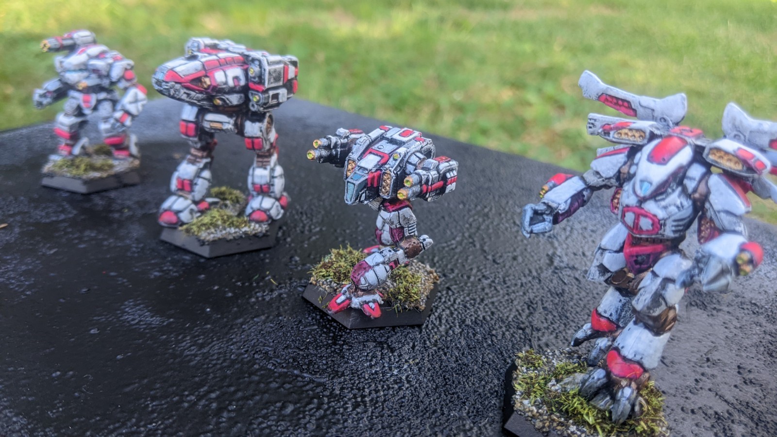 BattleTech: 21st Centauri Lancers Command. 4xModels. Painted.