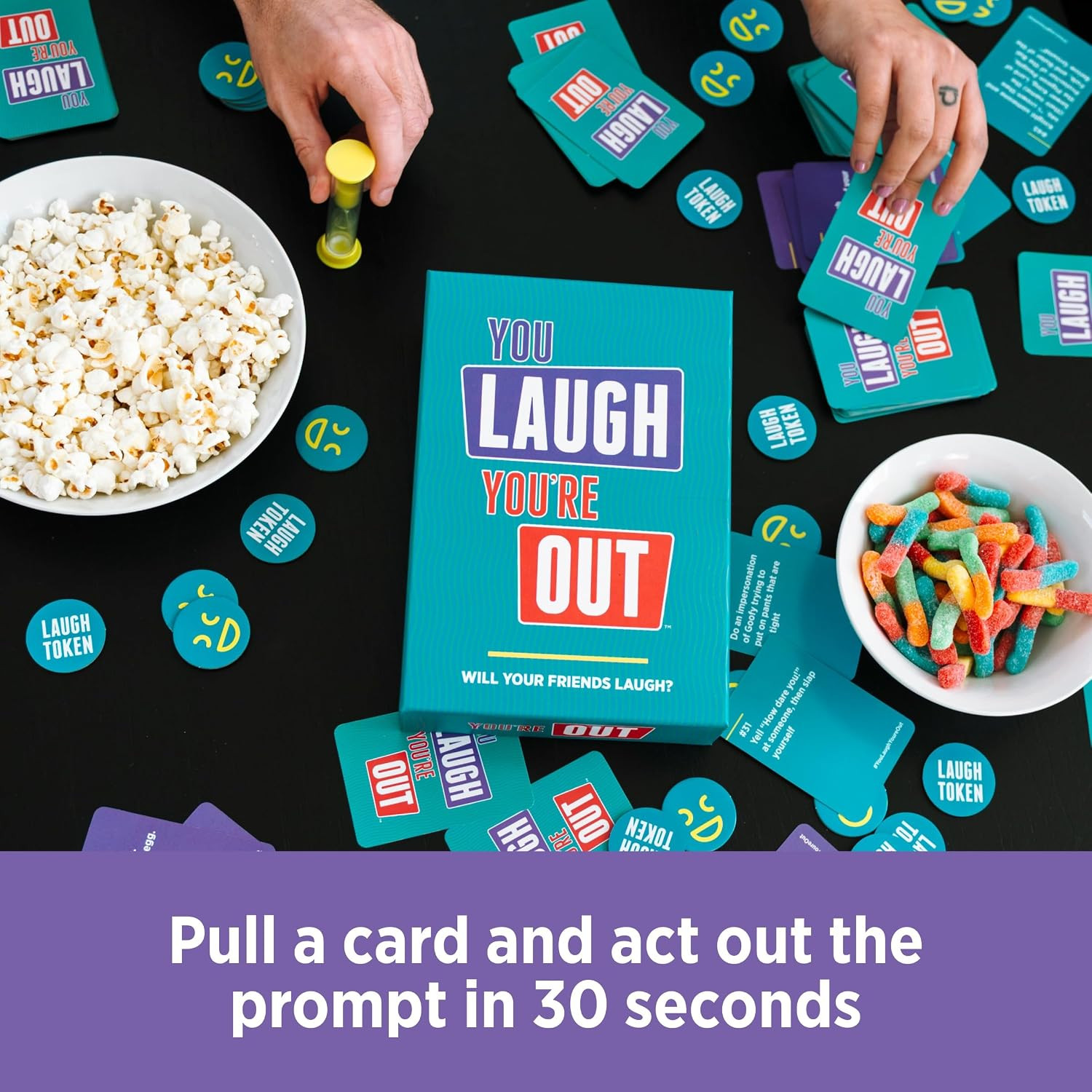 You Laugh You’Re Out [A Party Game with Hilarious Charades Family Card Games for
