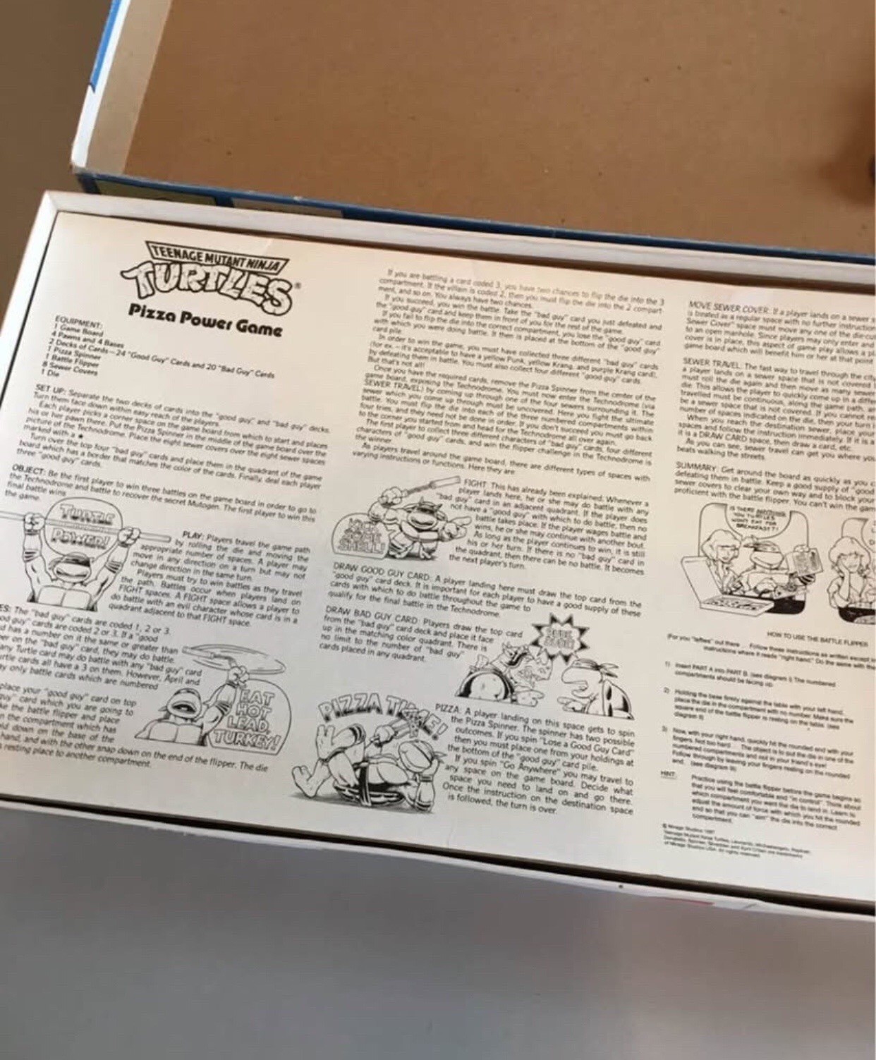 Teenage Mutant Ninja Turtles Pizza Power Board Game VTG 1987 TMNT COMPLETE