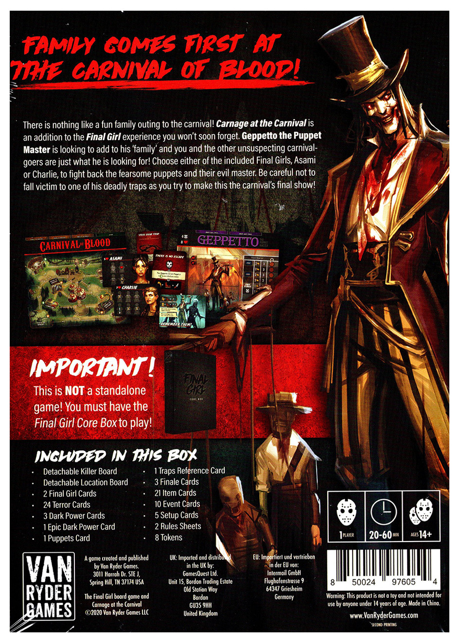 Final Girl Core Box & Carnage at the Carnival S1 Feature Film Bundle.