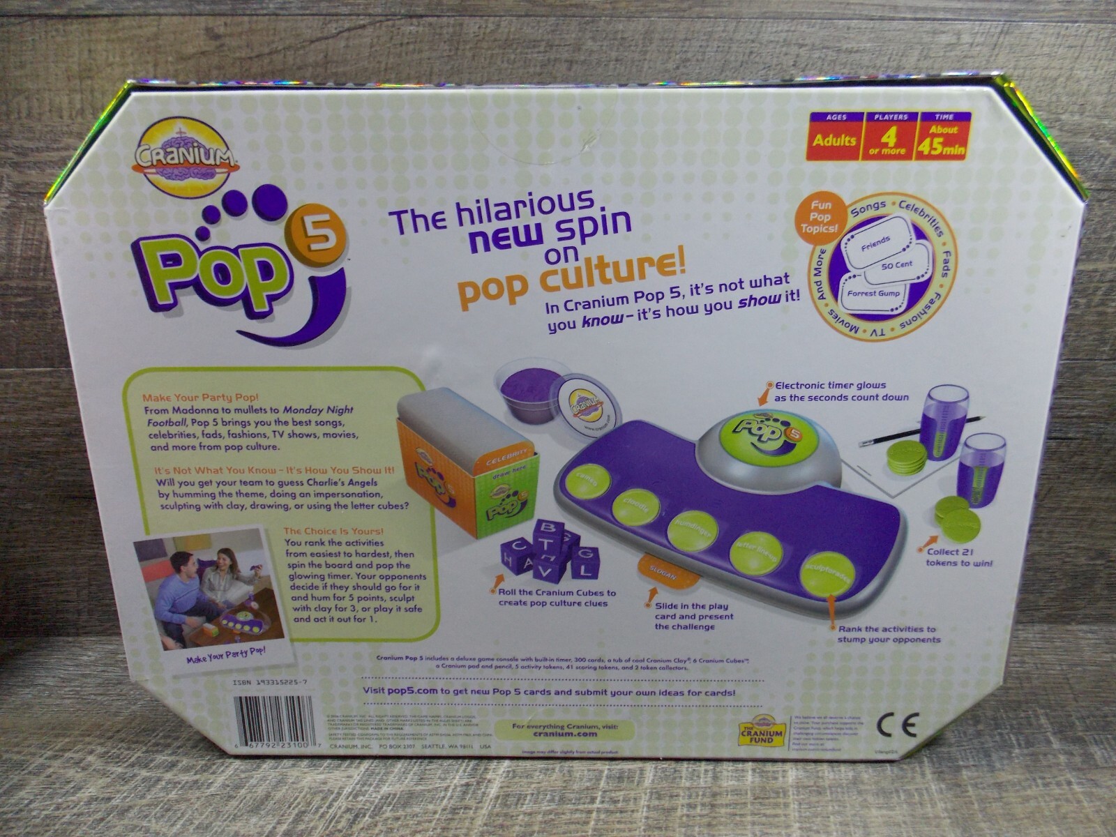 Cranium Pop 5 Adult Pop Culture Trivia Console Family Party Board Game