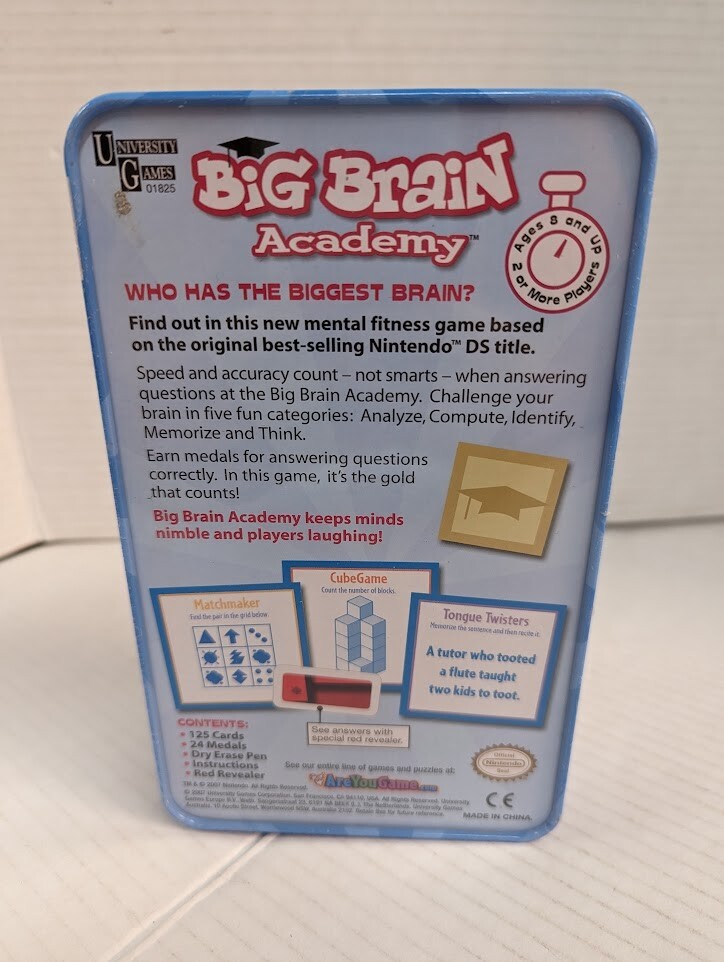 NEW! Big Brain Academy Card Game by University Games, based on Nintendo DS Game