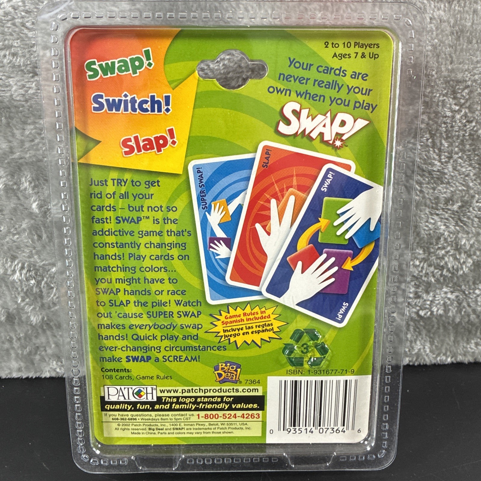 NEW SEALED SWAP! Switch! Slap! Card Game Patch Products Big Deal