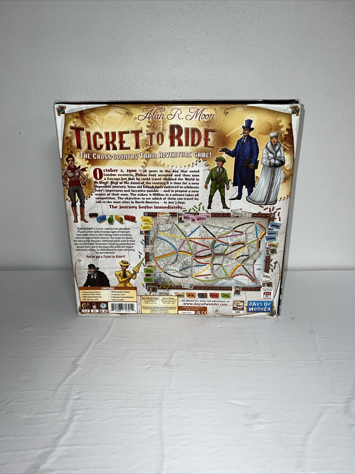 Ticket To Ride Days of Wonder by Alan R. Moon Board