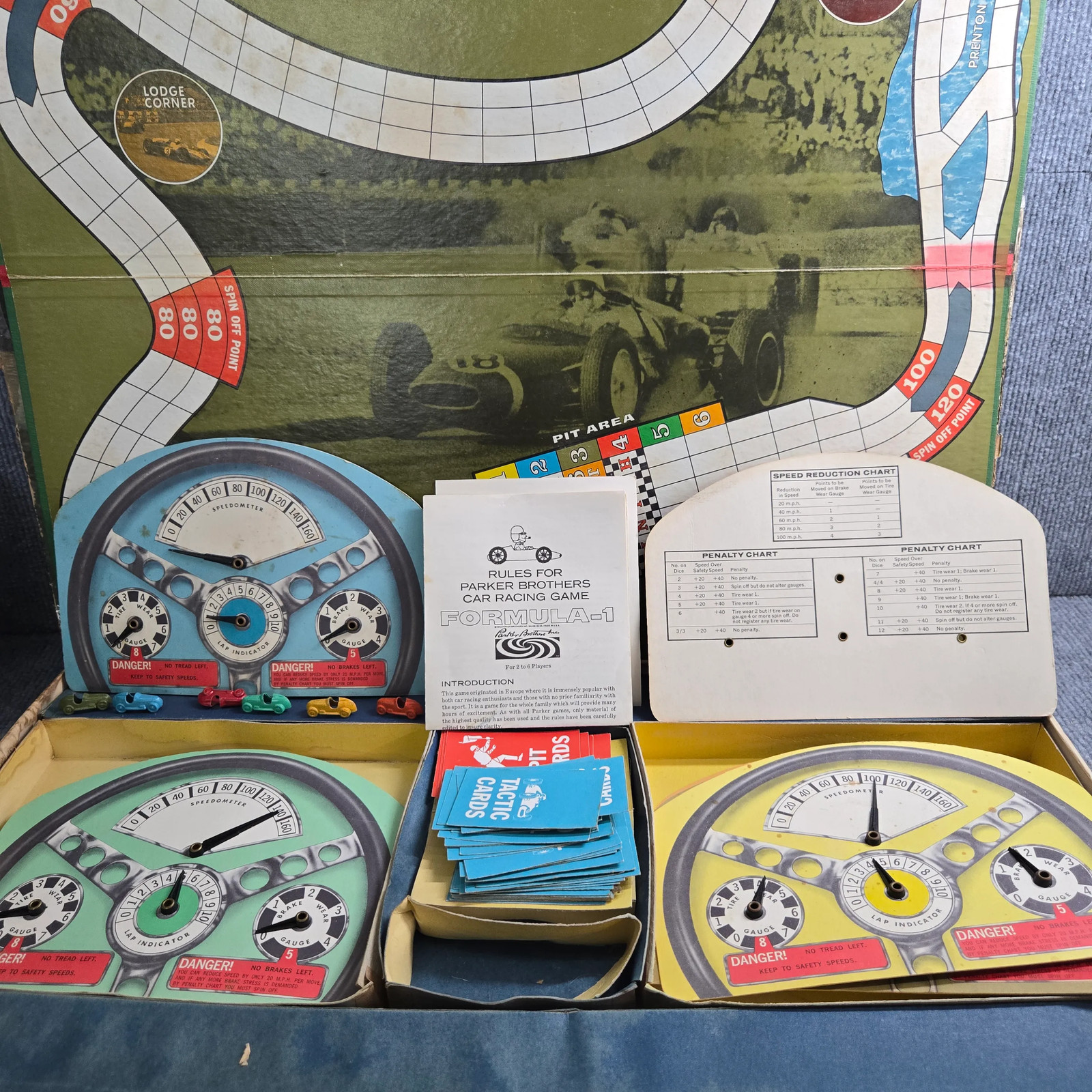 Parker Brothers Formula 1 Car Racing Game Vintage Board Game Complete