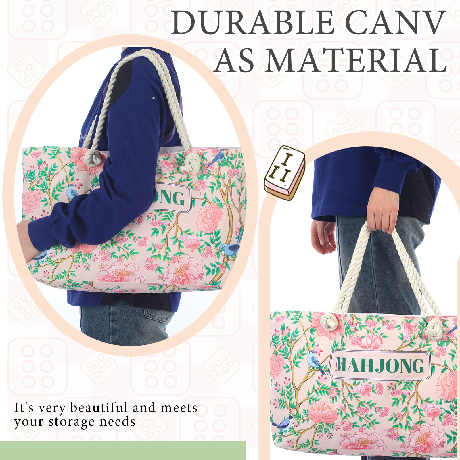 Sunnymove Empty 9.06 x 7.68 x 2.95 inches, Blue and White with Pink accents
