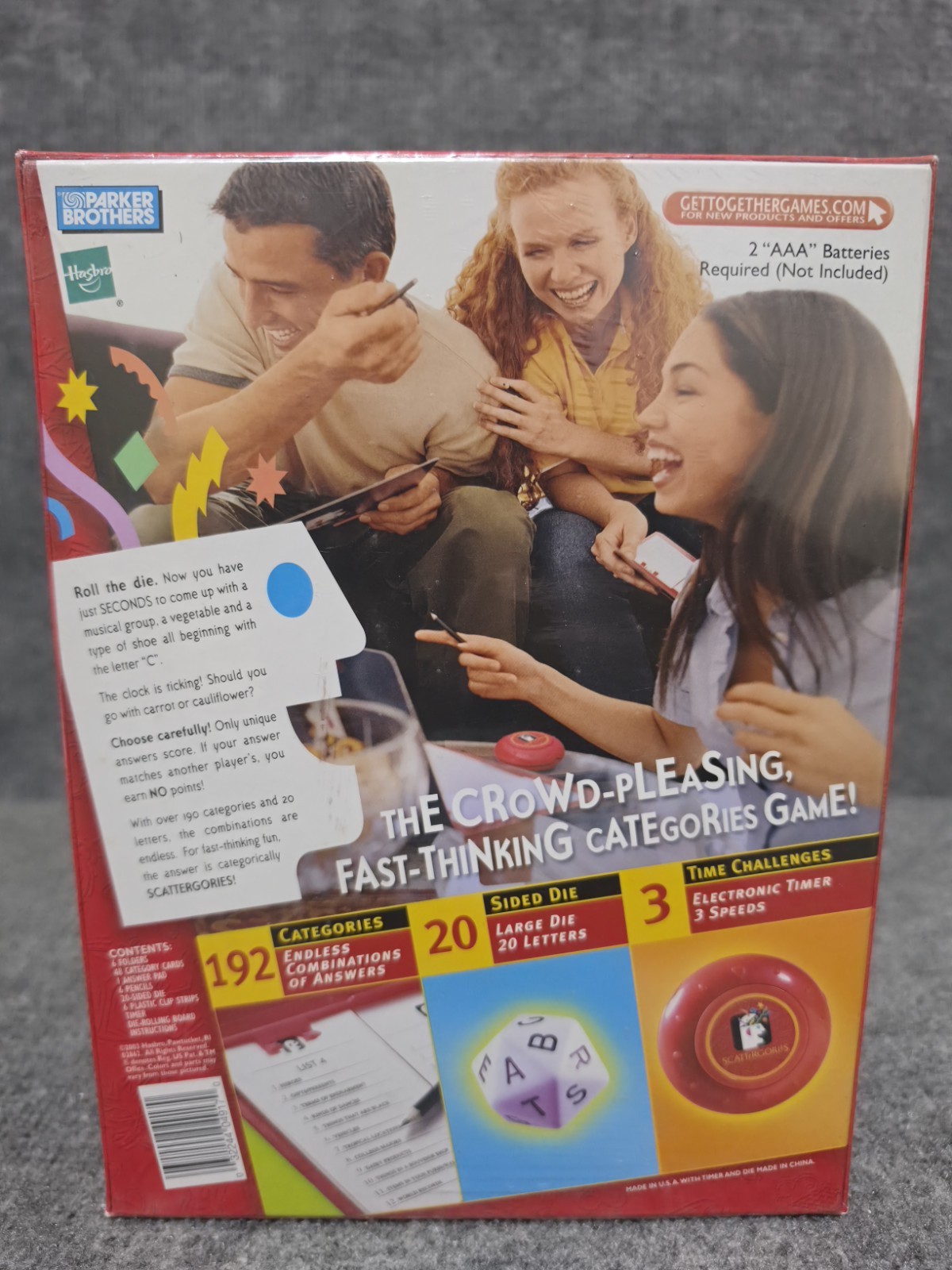 Hasbro Parker Brothers The Game Of SCATTERGORIES