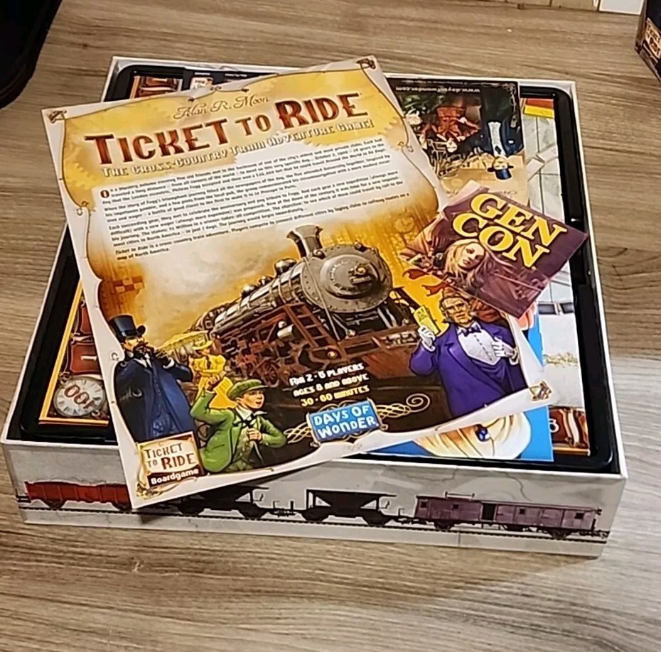 Days of Wonder Ticket To Ride by Alan R Moon Train Adventure Board Game COMPLETE