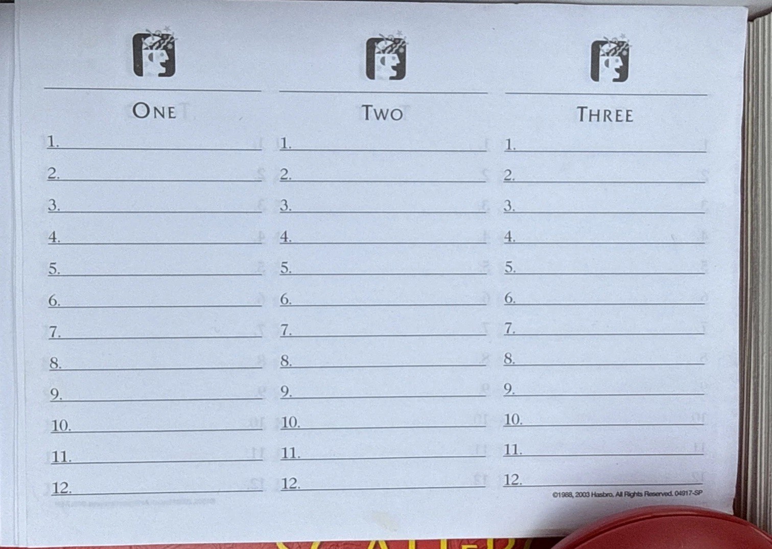 The Game Of Scattergories By Parker Brothers Complete
