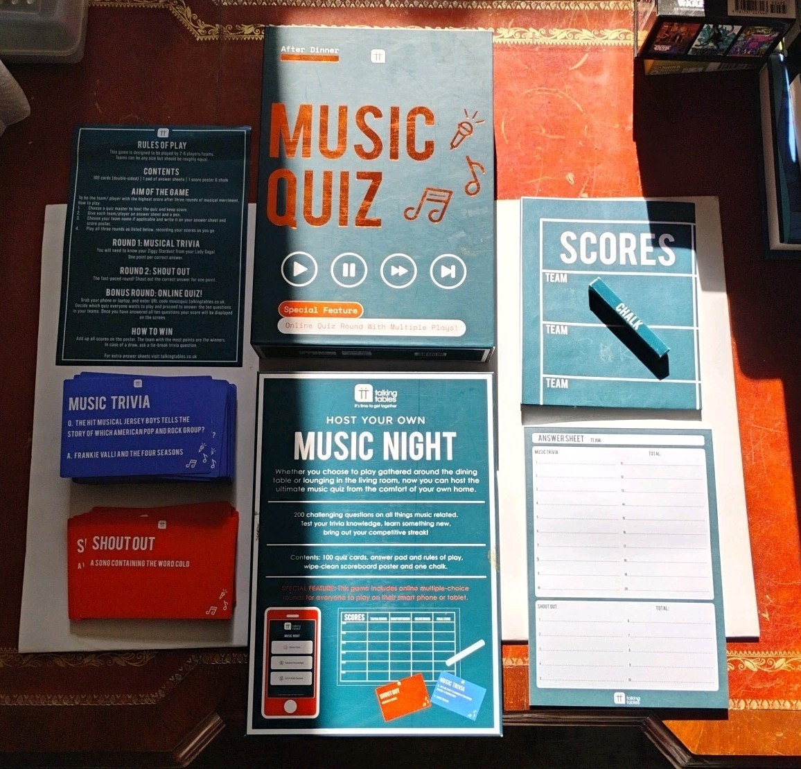 After Dinner Music Quiz Game: Two Players+, 14 and Up! With Trivia Cards