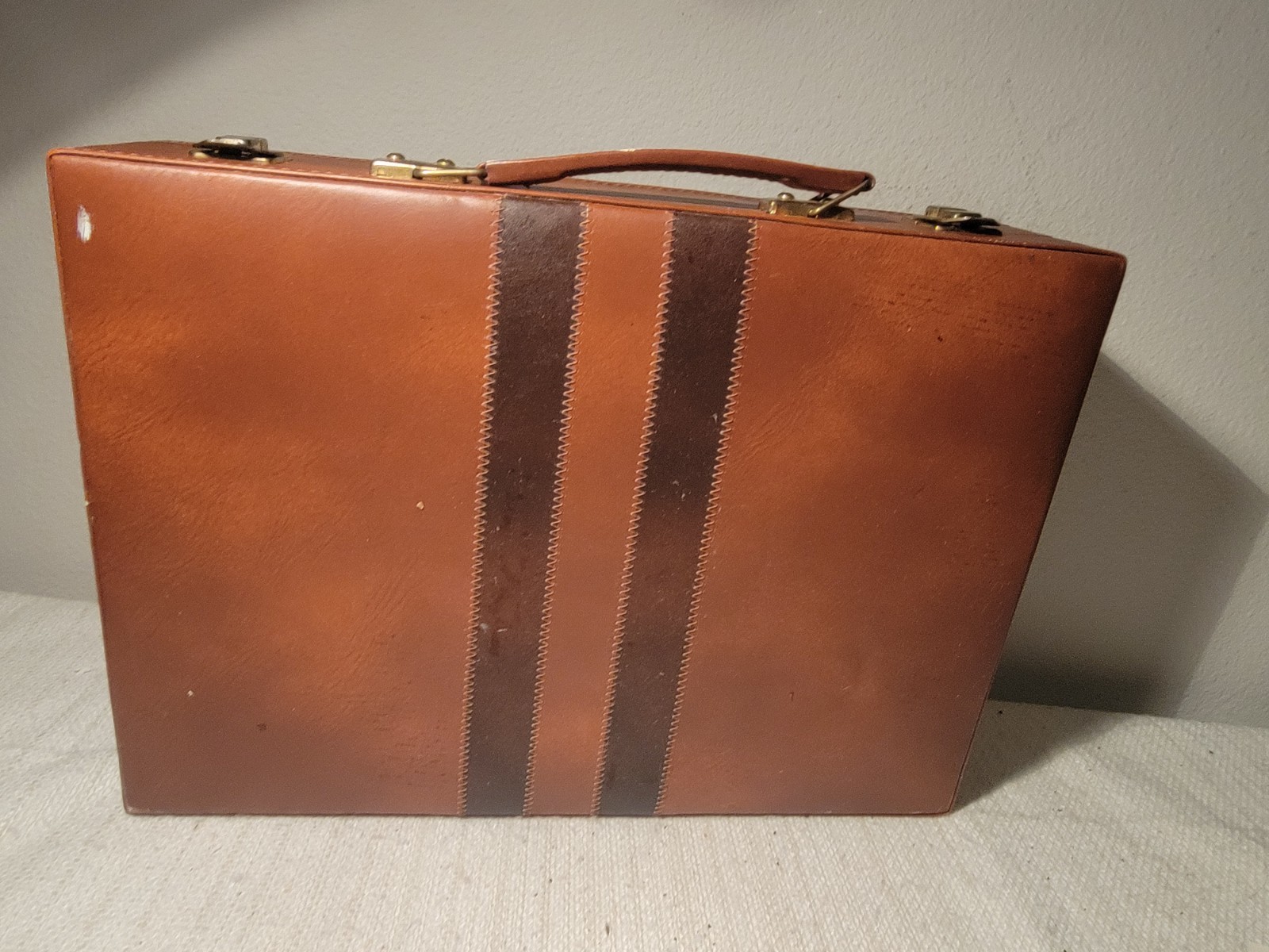 Sunny Brand Vintage Backgammon Set Game With Case Faux Leather W/instructions