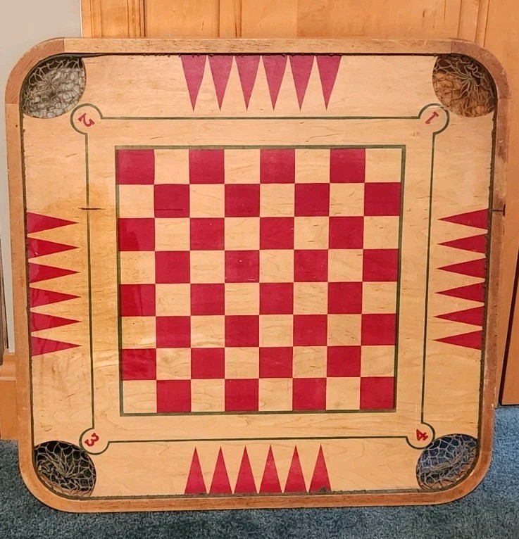 Vintage CARROM GAME BOARD Model 85 wall art
