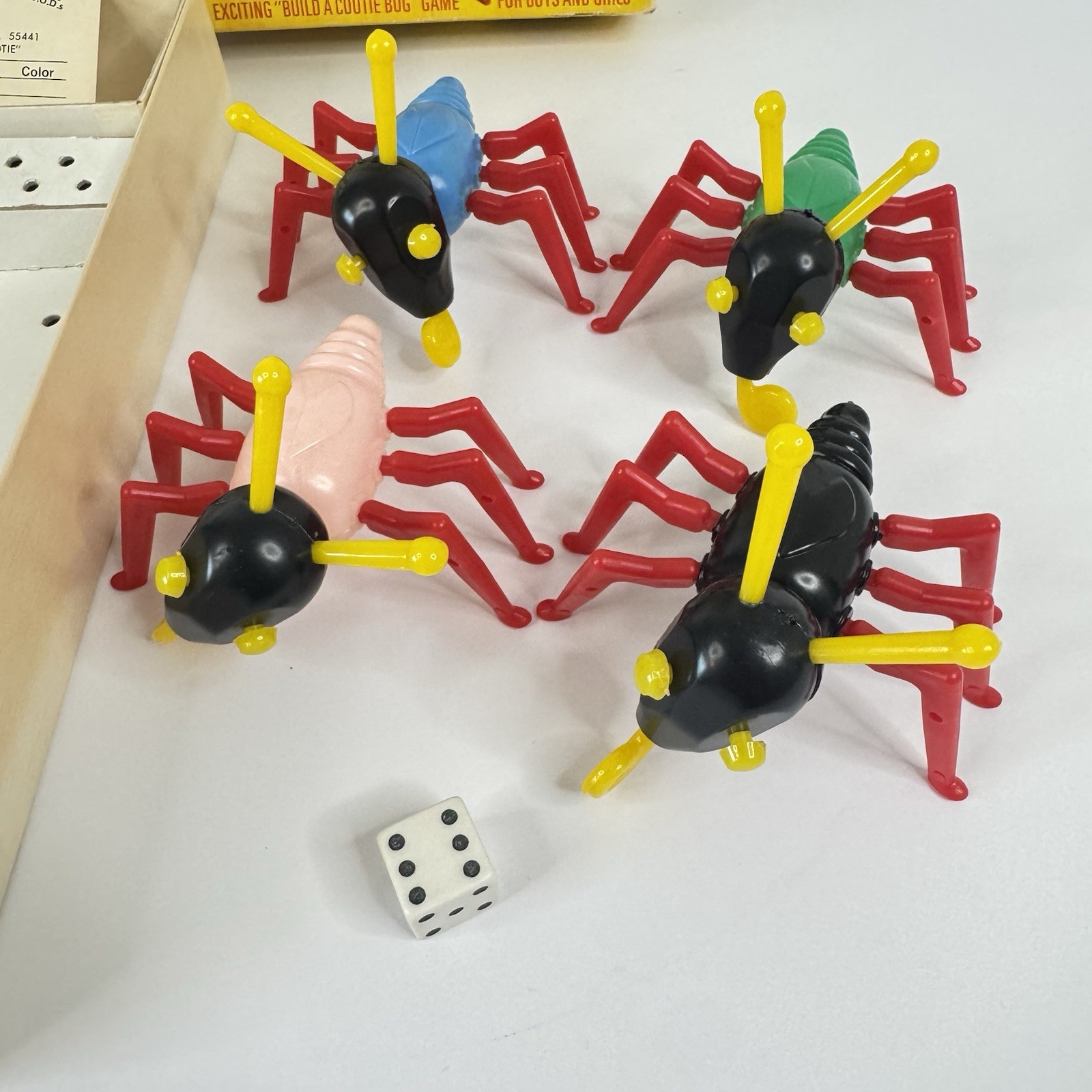 Vintage Cootie Game 1966 Schaper Manufacturing Complete, All Black Heads