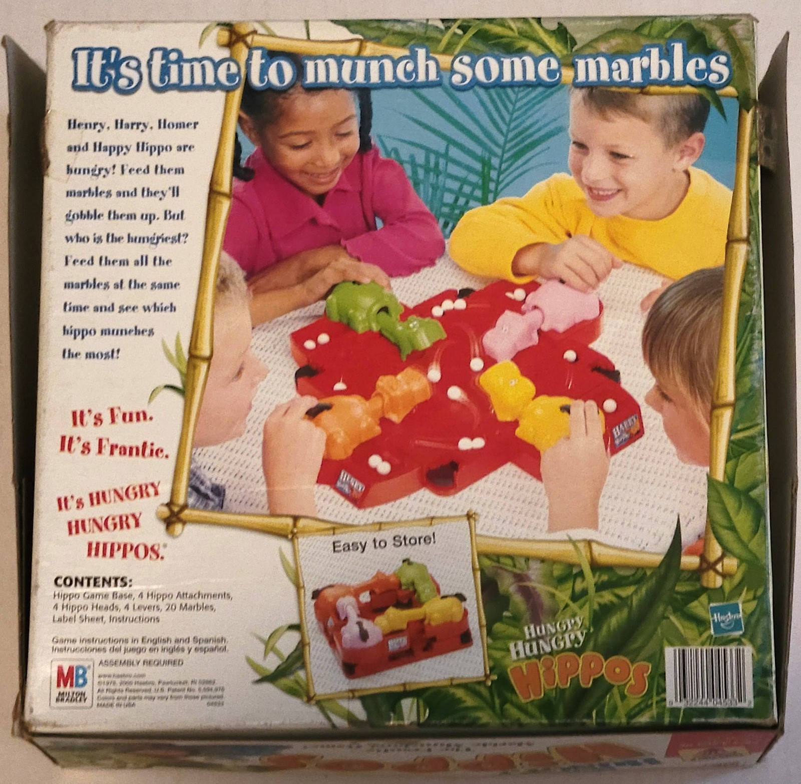 Hungry Hungry Hippos Game Milton Bradley 2005