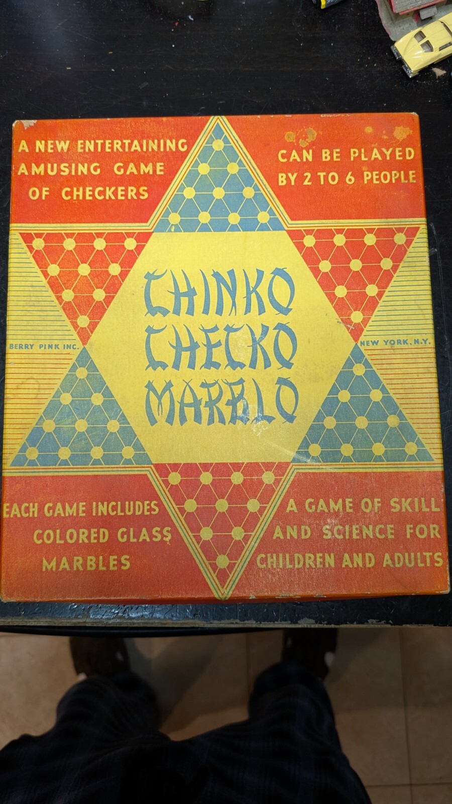 Chinko Checko Marblo by Berry Pink, Inc New York, N.Y. Colored Glass Marbles