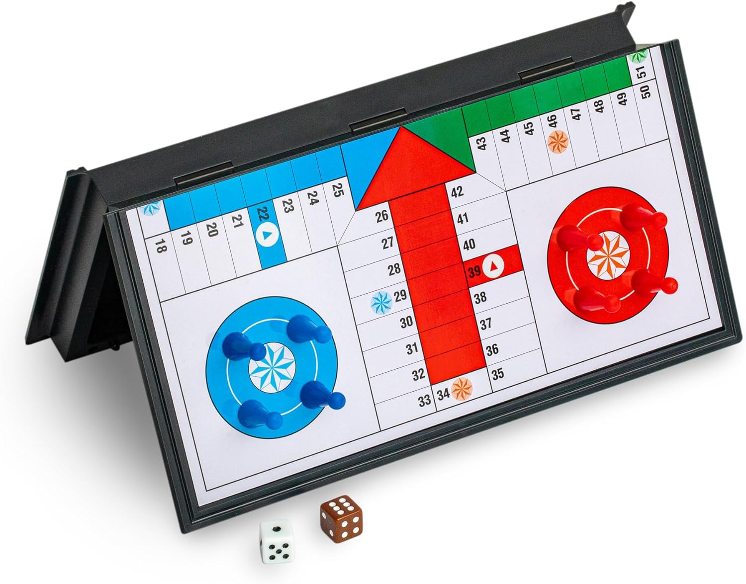 Ludo Magnetic Folding Travel Board Game Set – 9.75 Inches