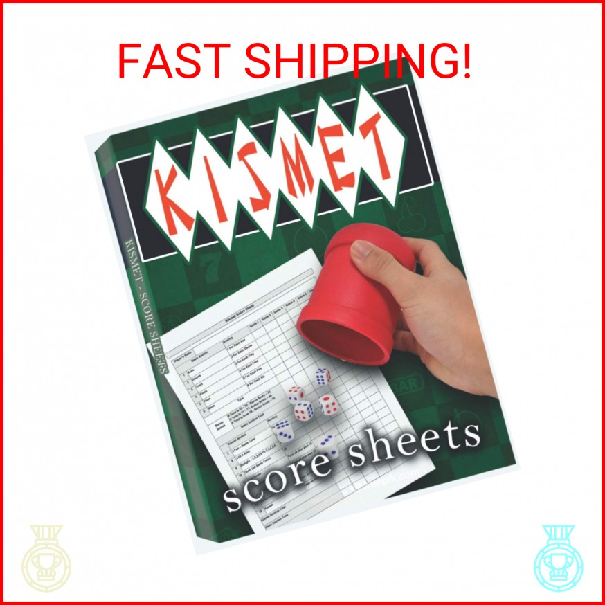 Kismet Score Sheets: 100 Kismet Score Pads, Kismet Dice Game Score Book