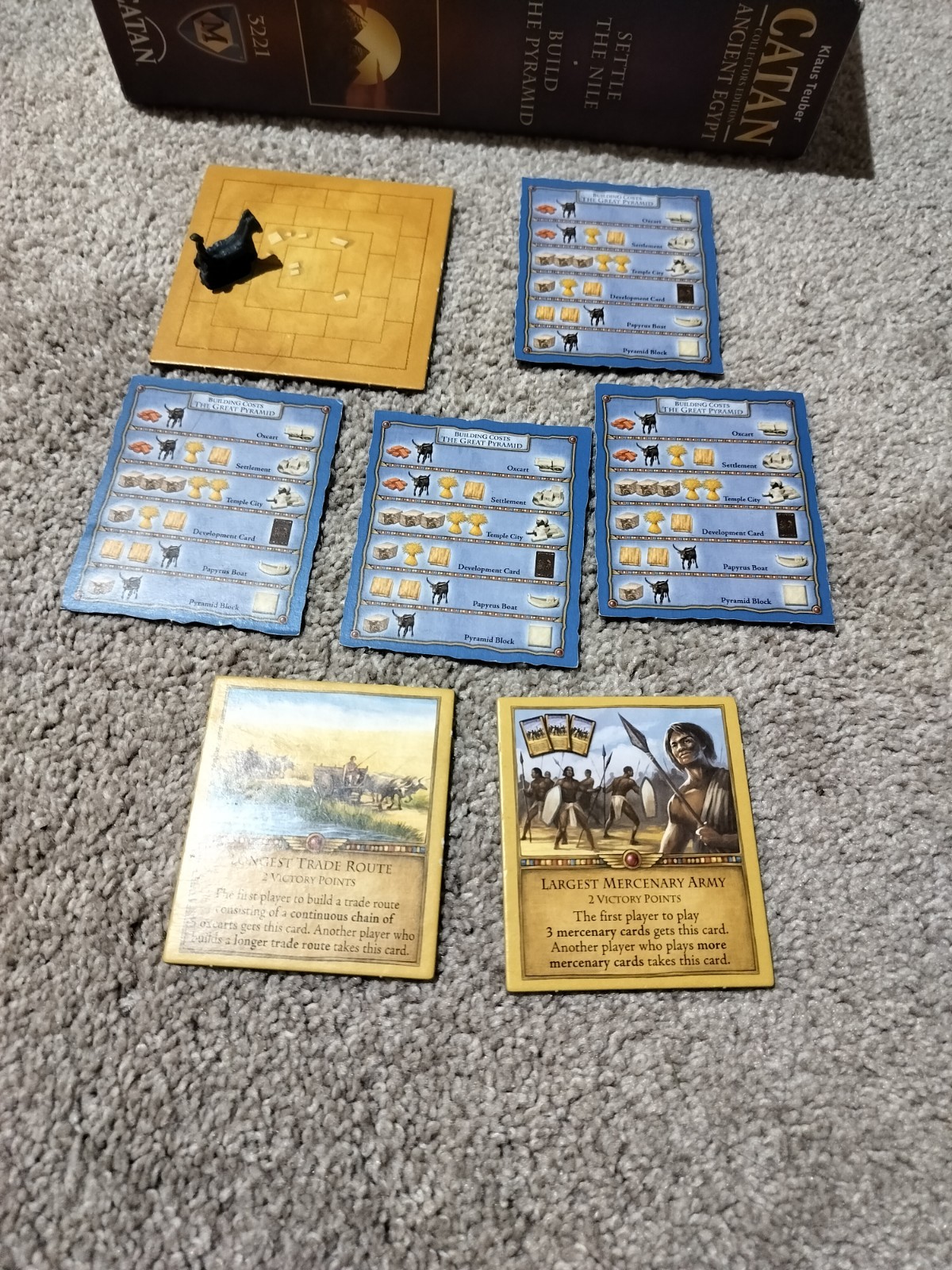 Catan Ancient Egypt Collectors Edition Mayfair Board Game Complete