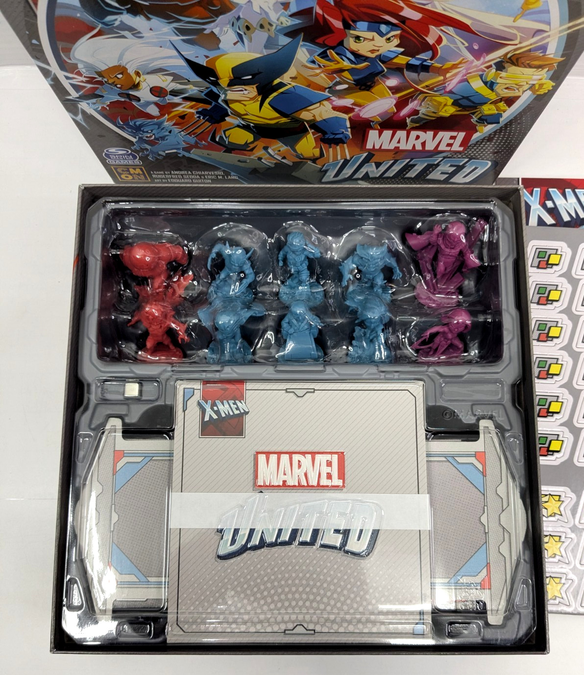 Marvel United X-Men Board Game Spin Master NEW OPEN BOX Complete 2021 CMON