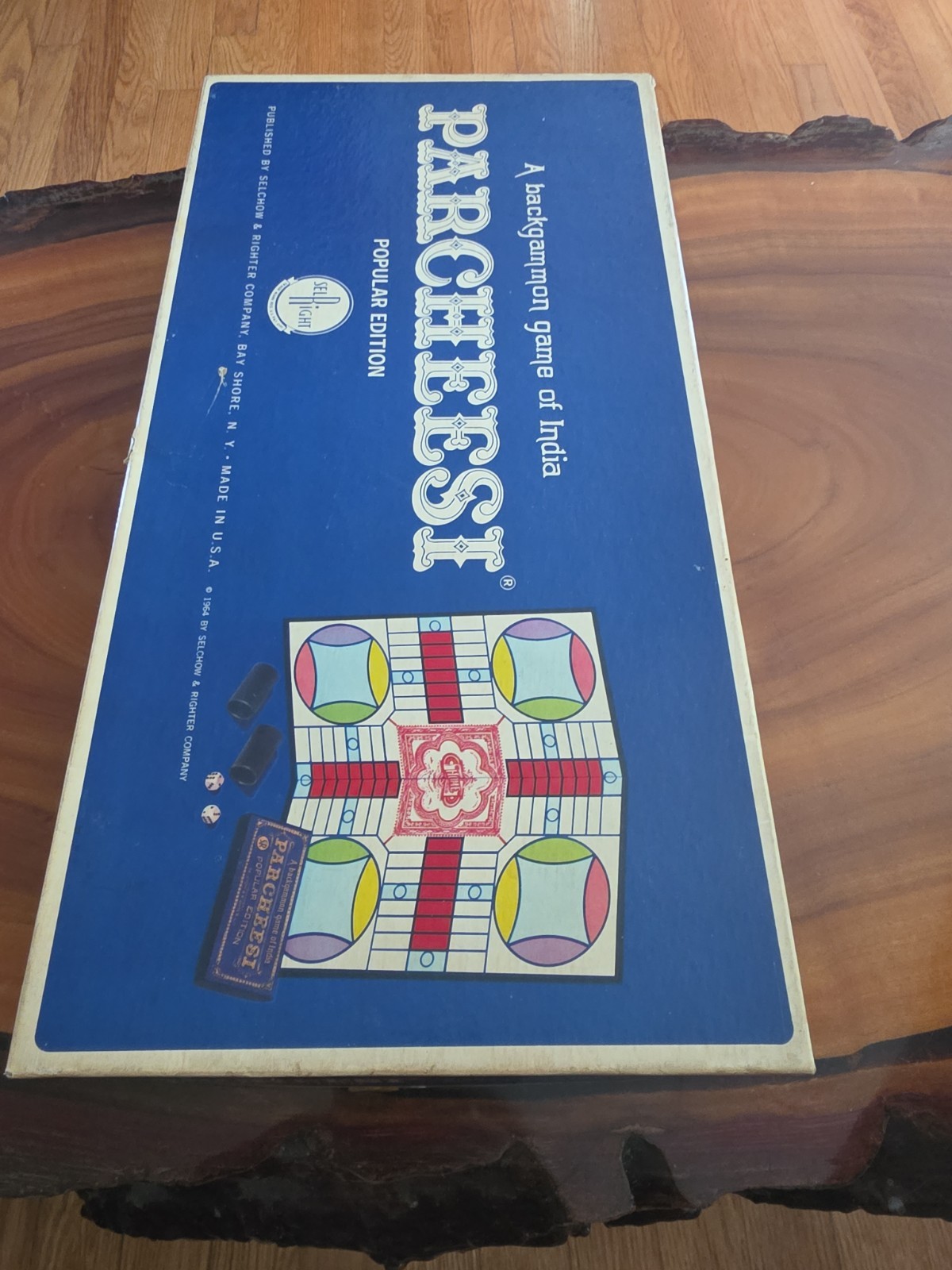 Vintage 1967 Parcheesi Popular Edition Board Game by Selchow & Righter Co
