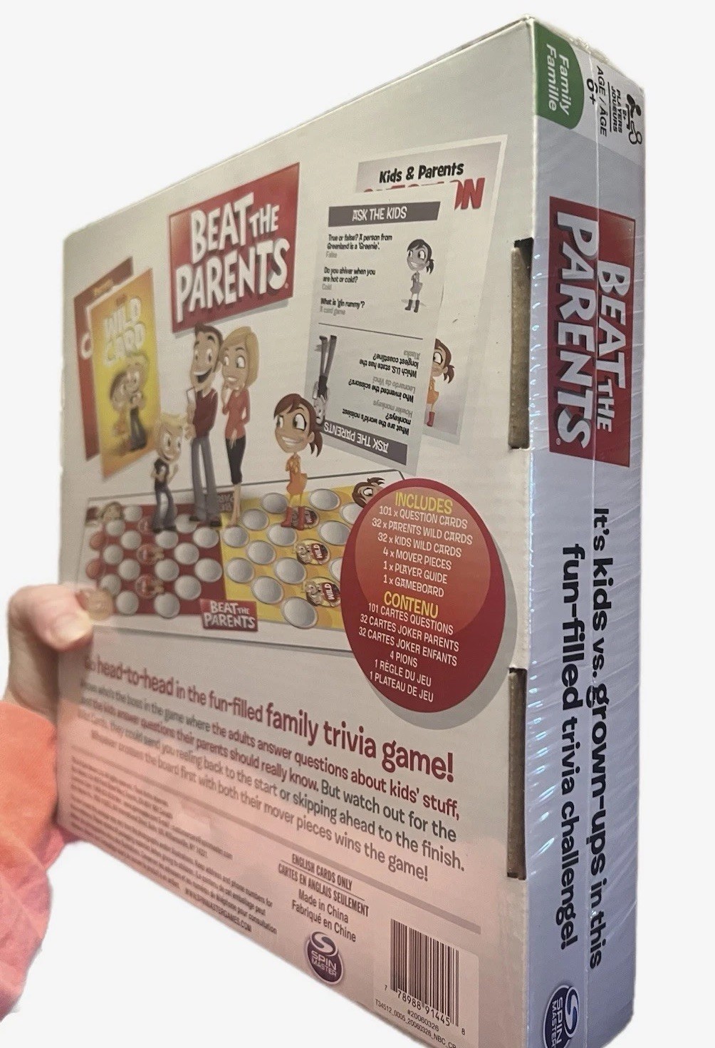 Beat The Parents Board Game Spin Master Family Trivia Game Kids vs Adults 6+ NEW