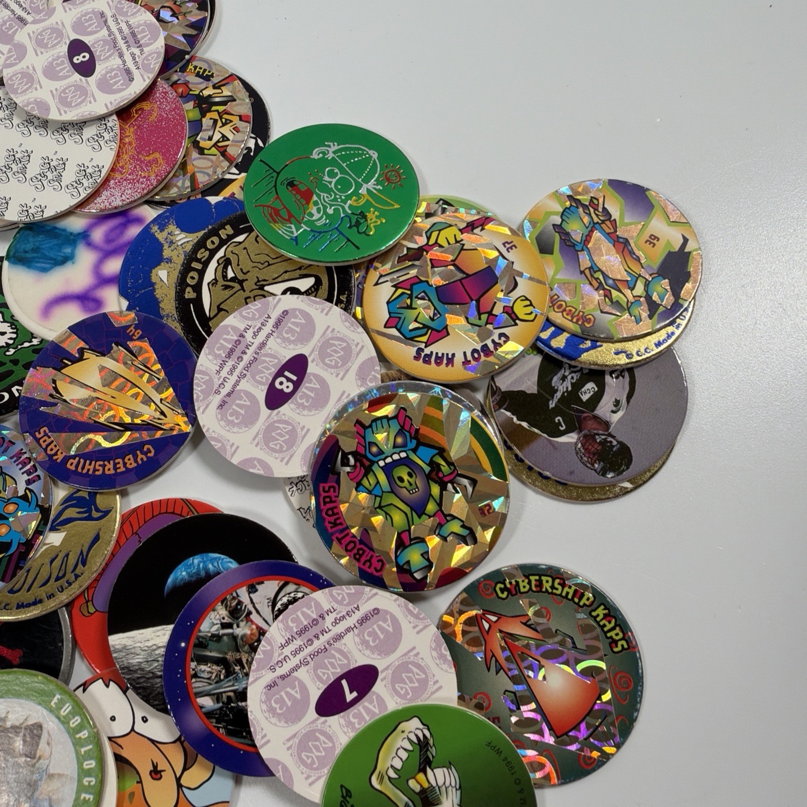 Vintage Pog Lot – Rocket Ship Container A13 Big Foot Slammer Collection