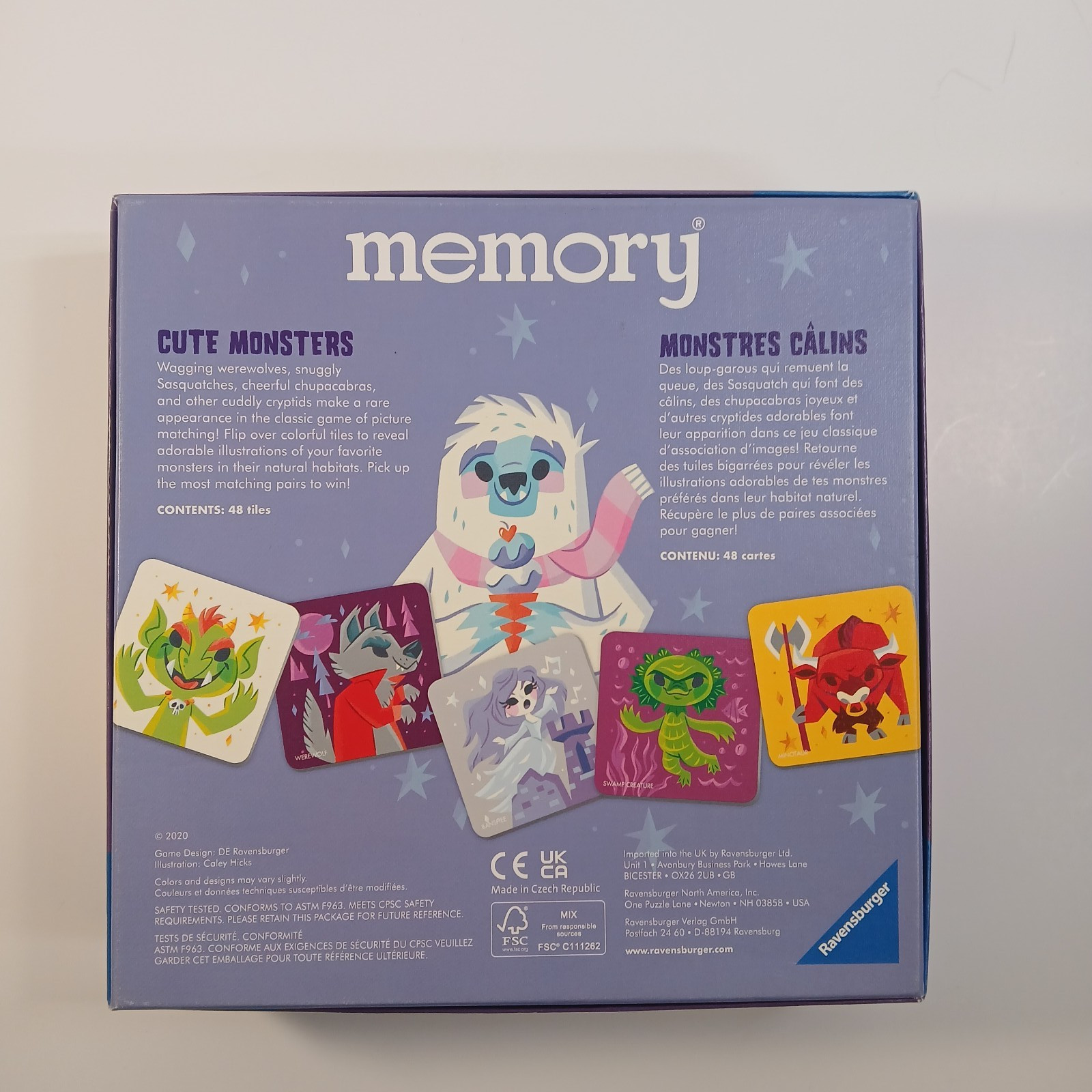 Ravensburger – World of Cute Monsters Memory Game – 48 Tiles – Ages 3+
