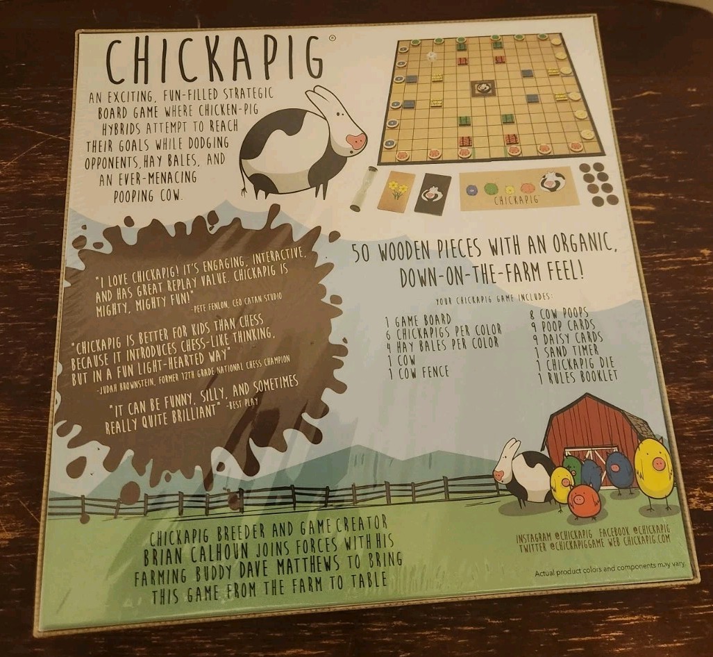 Chickapig New Strategic Board Game Family Friendly Game For 2 or 4 Players