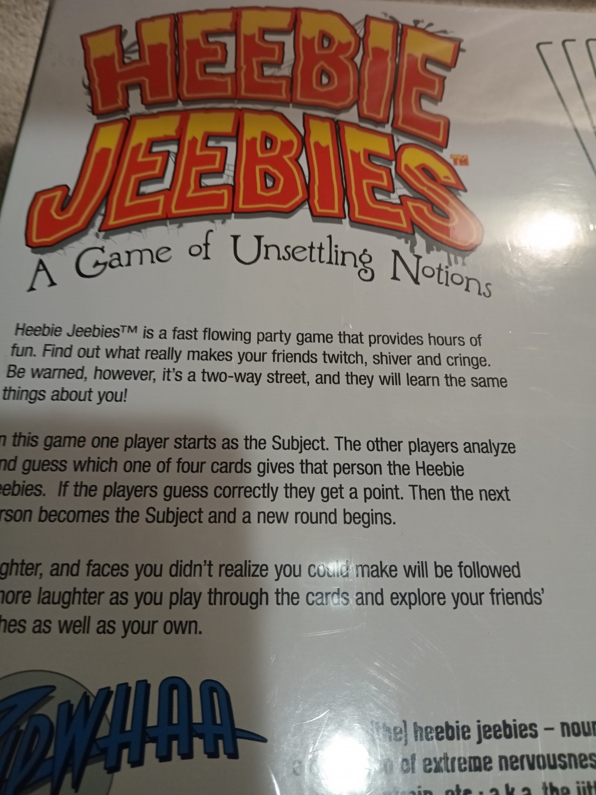 Heebie Jeebies A Game Of Unsettling Notions Ages 14 And Up