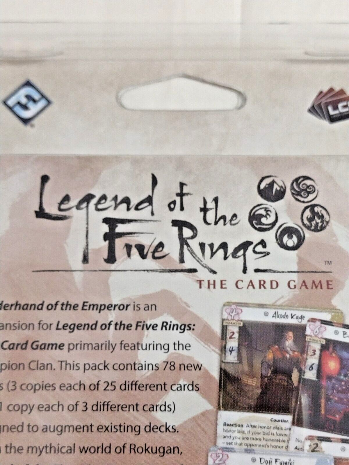 Card Game The Five Rings Living Underhand of the Emperor