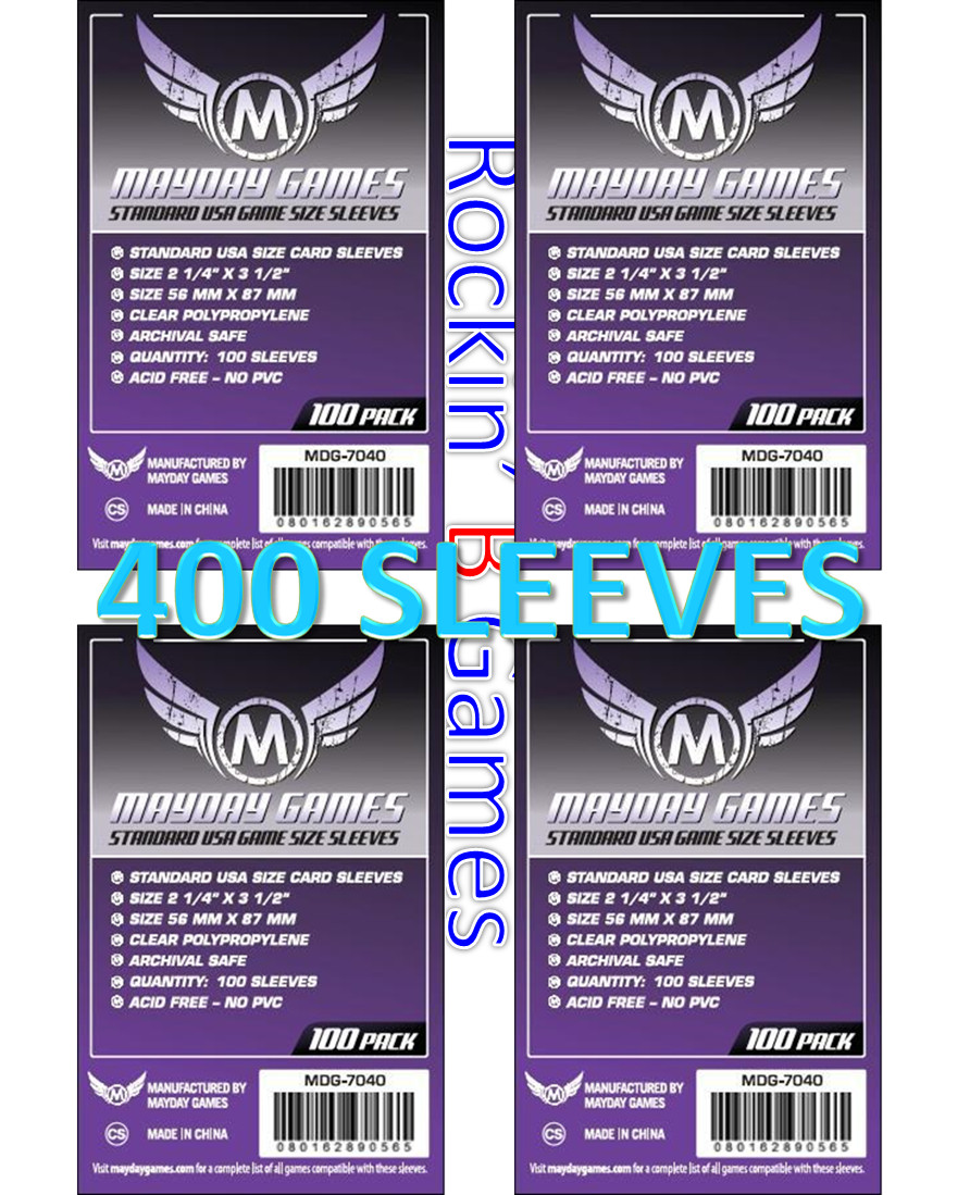 Purple Label: Standard USA Game Sleeves 56x87mm (4×100 Pk, 400 sleeves) MDG-7040