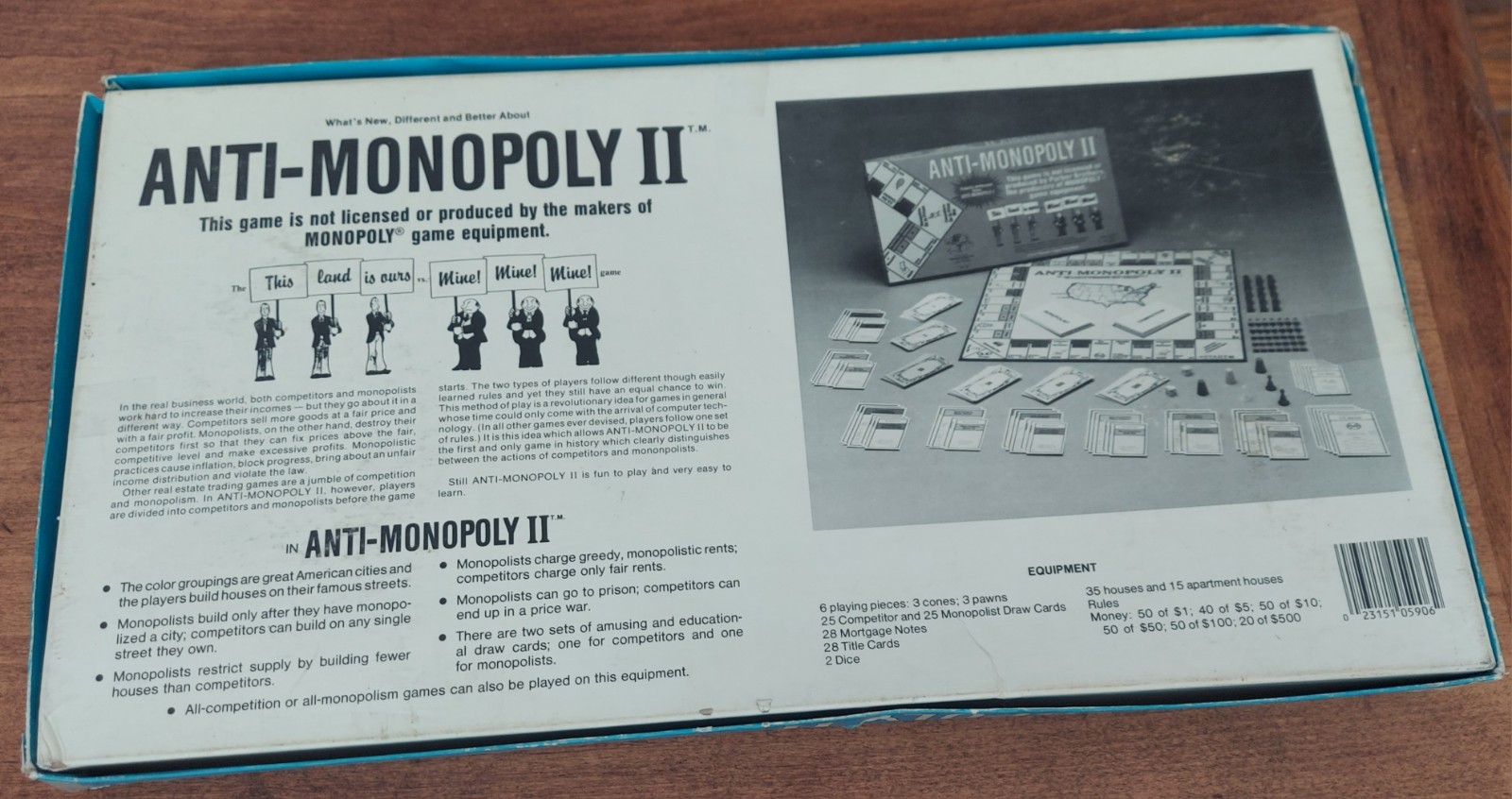 Anti-Monopoly Board Game