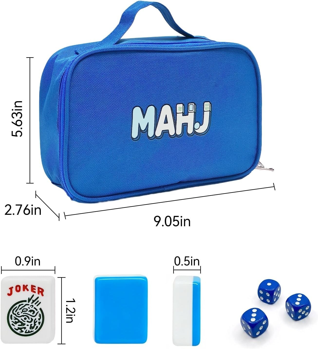 American Mahjong Tile Set with 166 Tiles, 1.2-Inch Mah Jongg Sets, Mahjong Gift