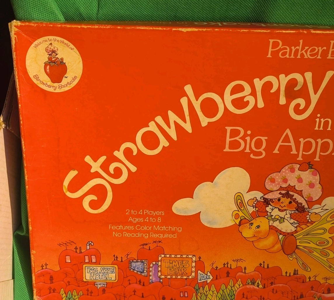 Strawberry Shortcake in Big Apple City Board Game 1981 Vtg. MISSING PAWN, READ